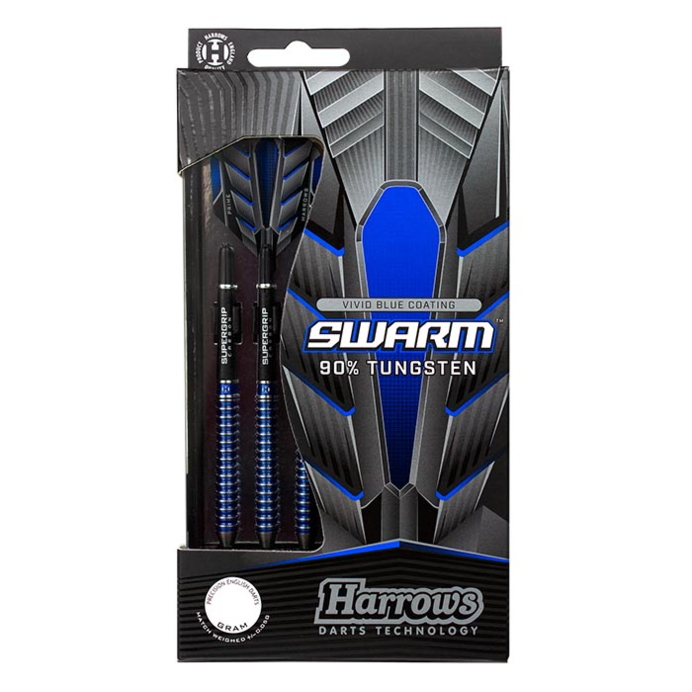 Dardos Harrows Darts Swarm Vivid Blue Steel Tip 90% 24g - Negro - Dardos Harrows Darts Swarm Vivid B  MKP
