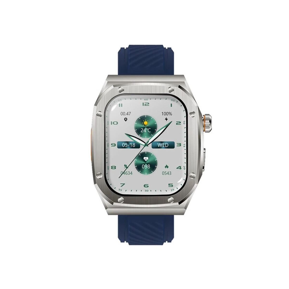 Smartwatch Klack Z79 Max, Relógio Inteligente Com Ecrã Ultra Hd De 2,1 Polegadas, Ip68 À Prova De Água, 100 Modos Desportivos, 460 Mah - Azul | Sport Zone MKP