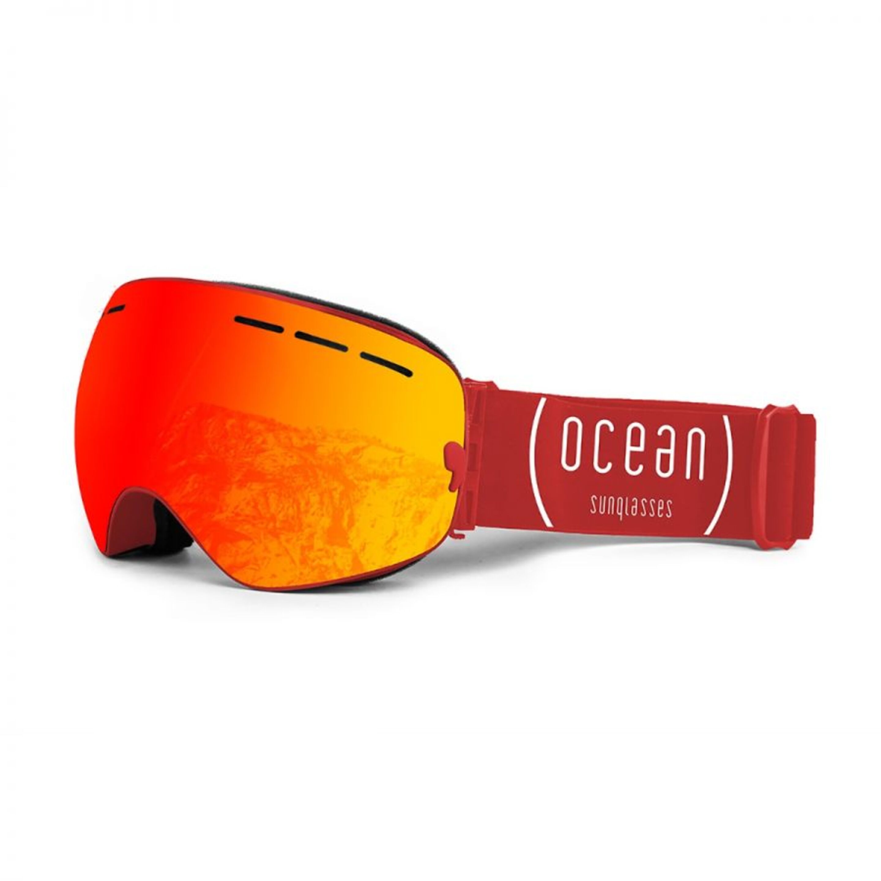Máscara De Ski Ocean Sunglasses Cervino - rojo - 