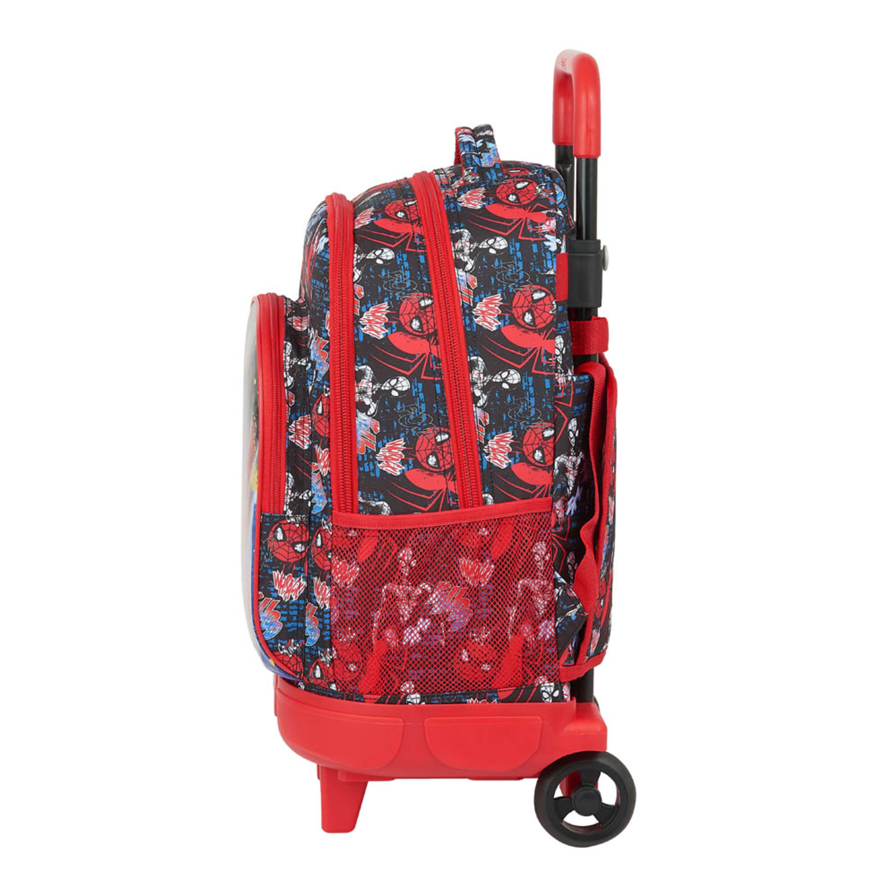 Mochila Compact Spiderman Go Hero Con Carro Extraíble