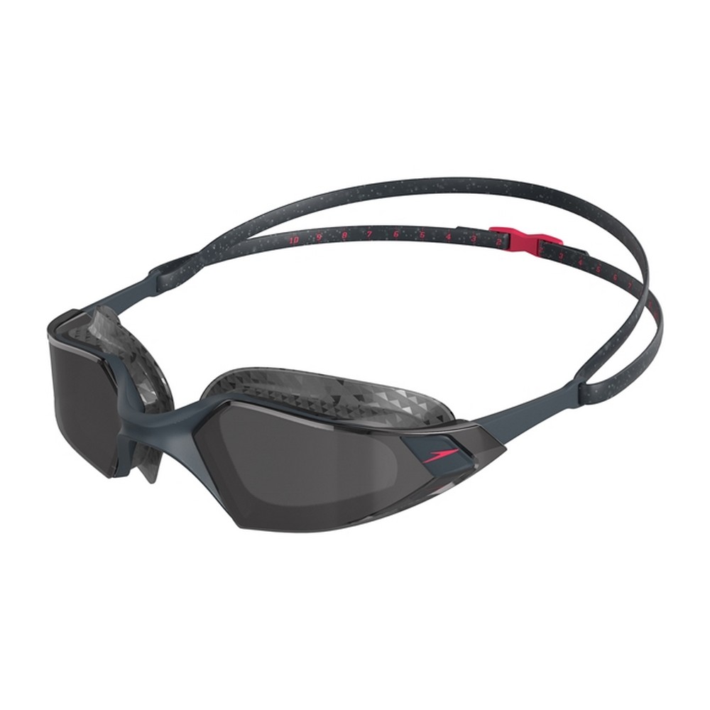 Óculos De Natação Unisex Adultos Smoke Speedo Aquapulse Pro - gris-rojo - 