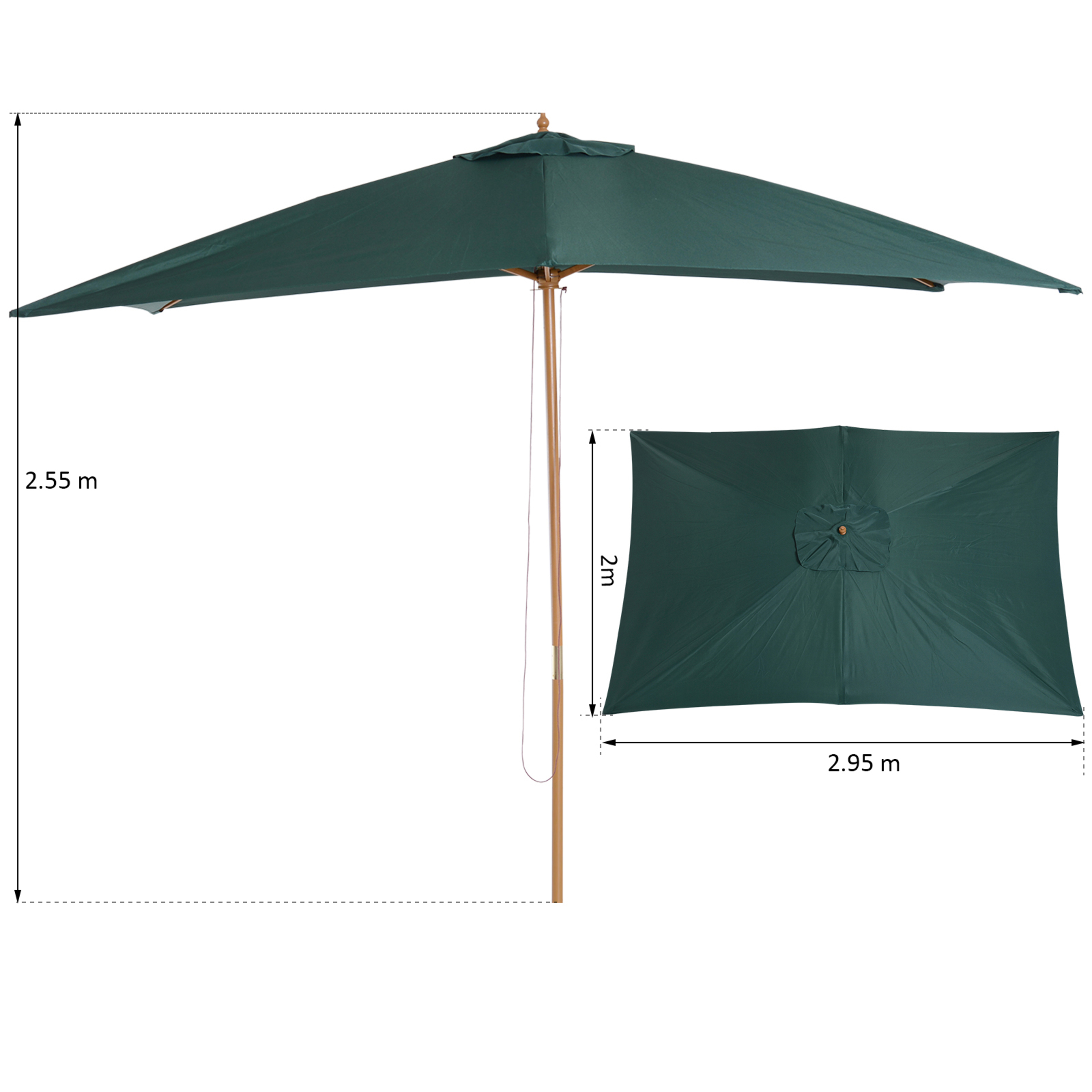 Outsunny Sombrilla Parasol Para Playa O Camping