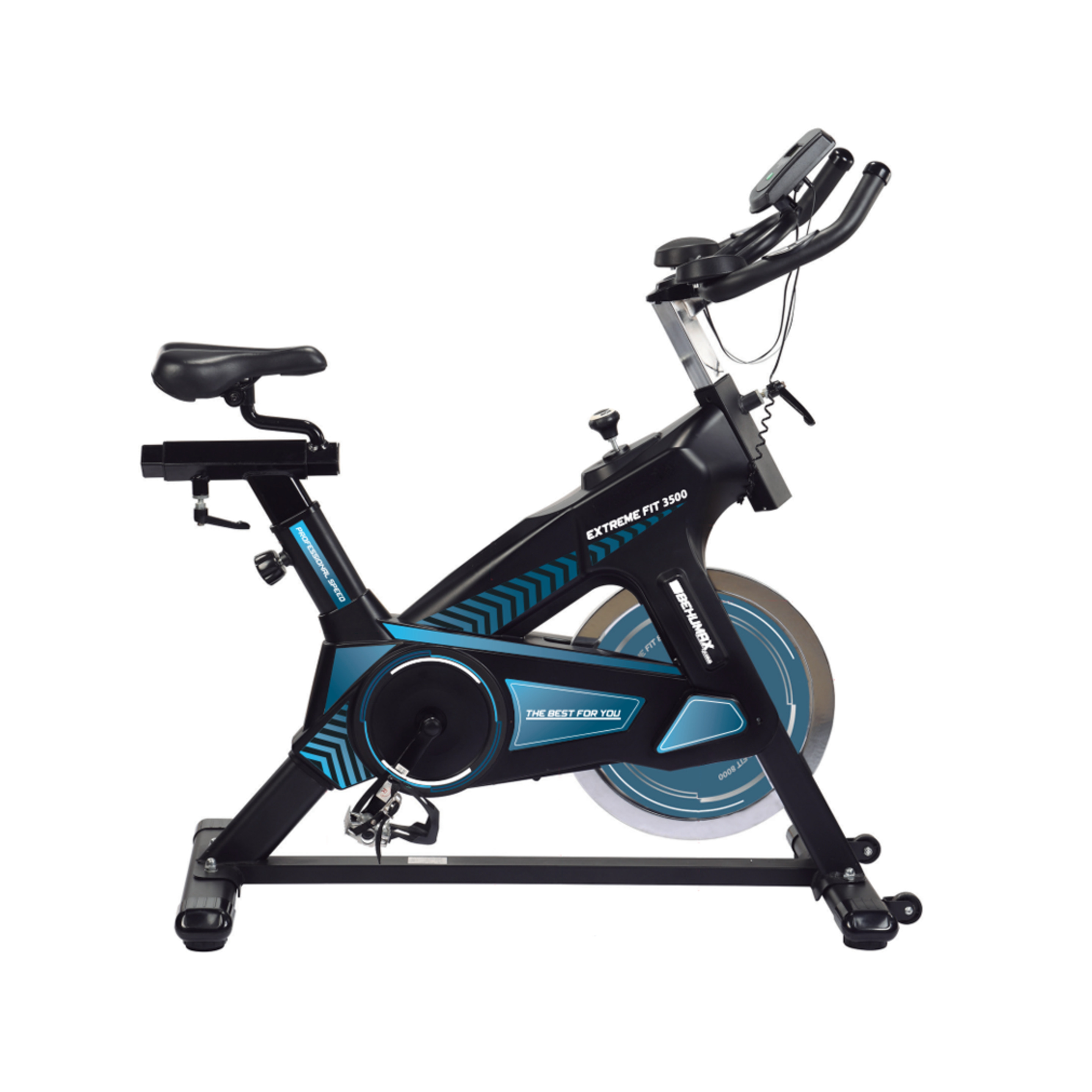 Bicicleta De Spinning Behumax Extreme Fit 3500 - Negro/Azul  MKP