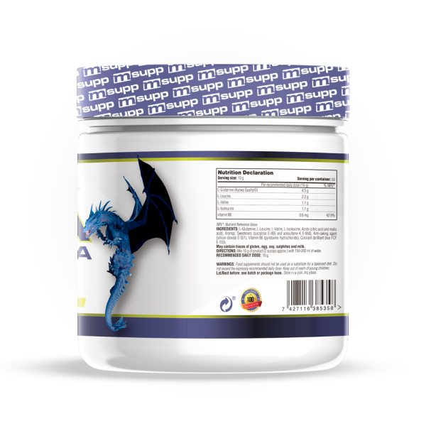 L-glutamina Kyowa + Bcaa - 500g De Mm Supplements Sabor Blue Dragon