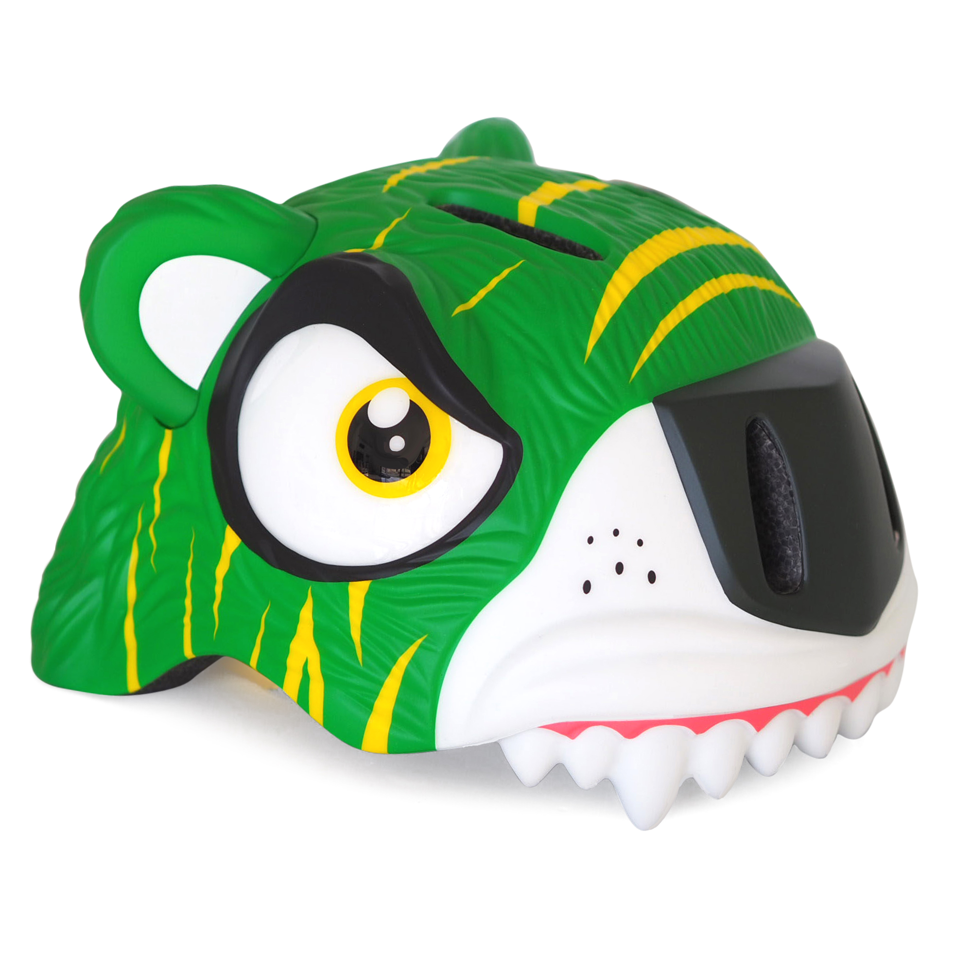 Casco De Bicicleta Crazy Safety Tigre Verde Homologado En 1078