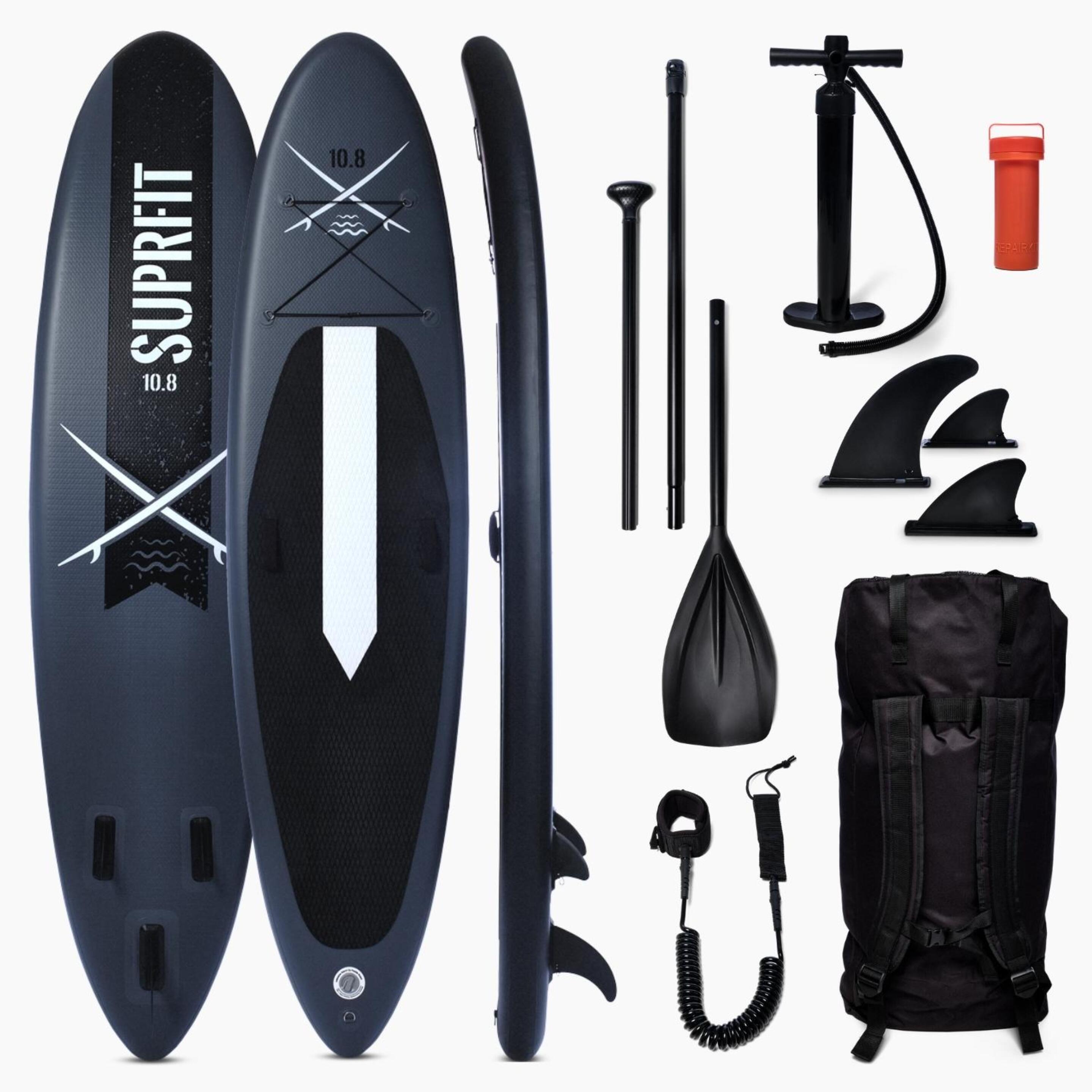 Tabla De Paddle Surf Suprfit Hinchable Set Lailani - gris-negro - 