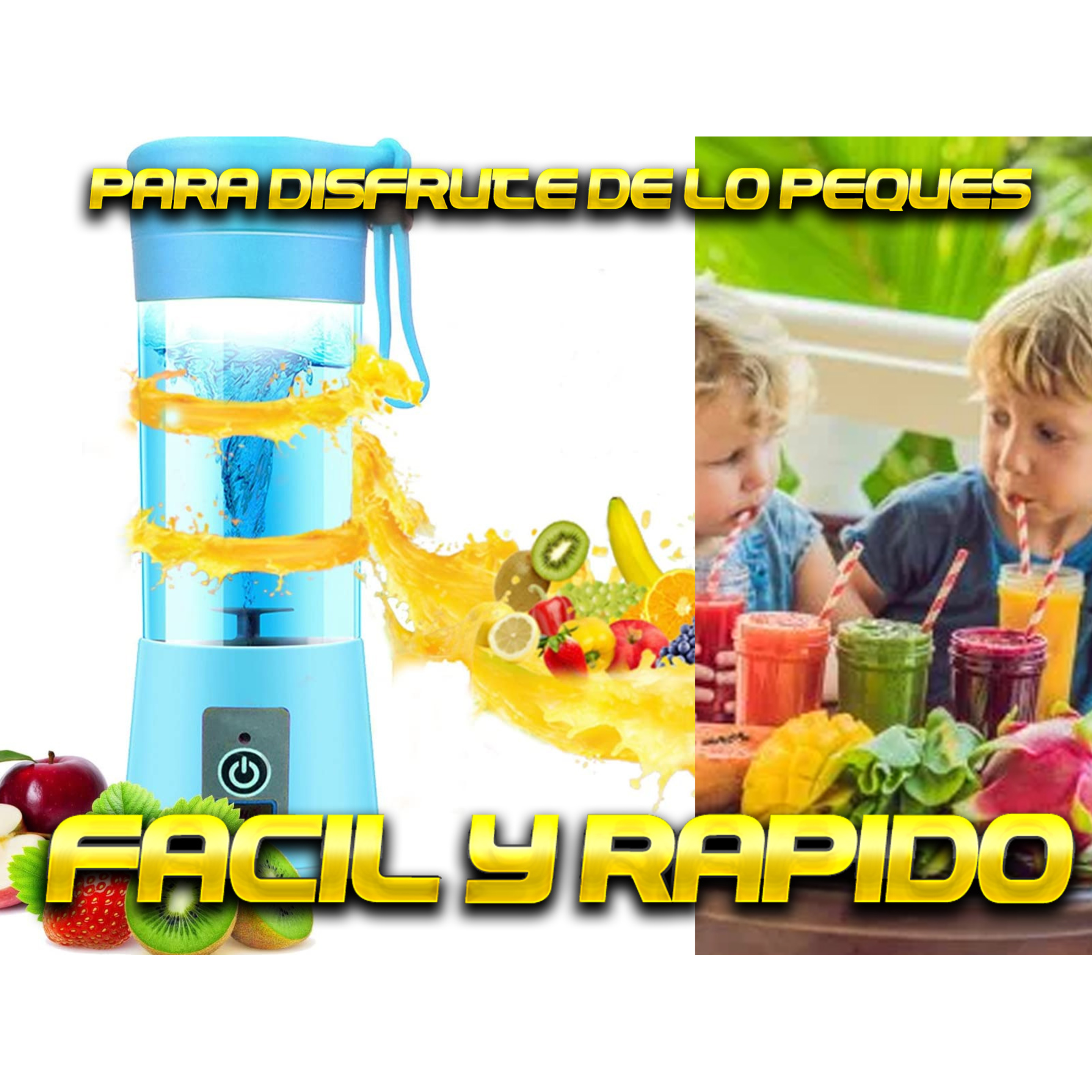 Batidora De Mano Y Vaso Portátil Batidos Proteinas Fruta - Fitness Running Deportivo  MKP