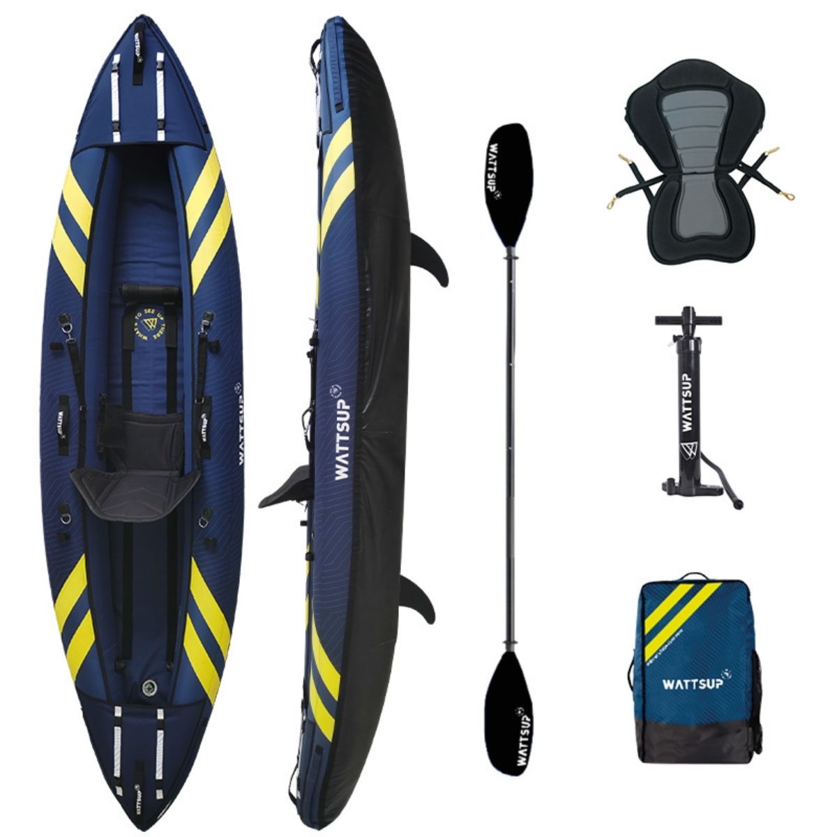 Kayak Inflable Crucian 1p/2p - 340cm/11'1" X 95cm/37' - Dropstitch - Máx 180 Kg - azul - 