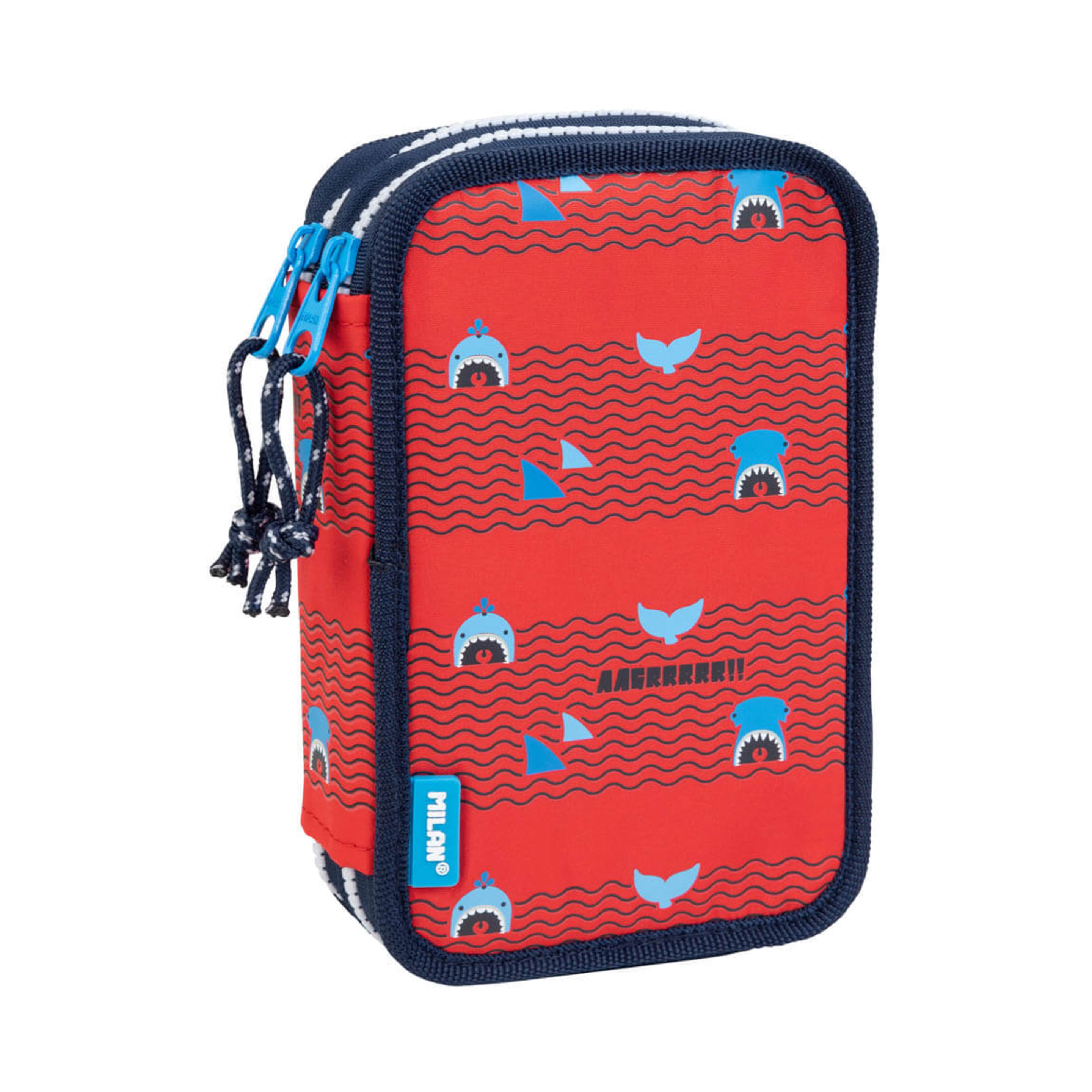 Estuche Milan Shark Attack Doble 36 Piezas