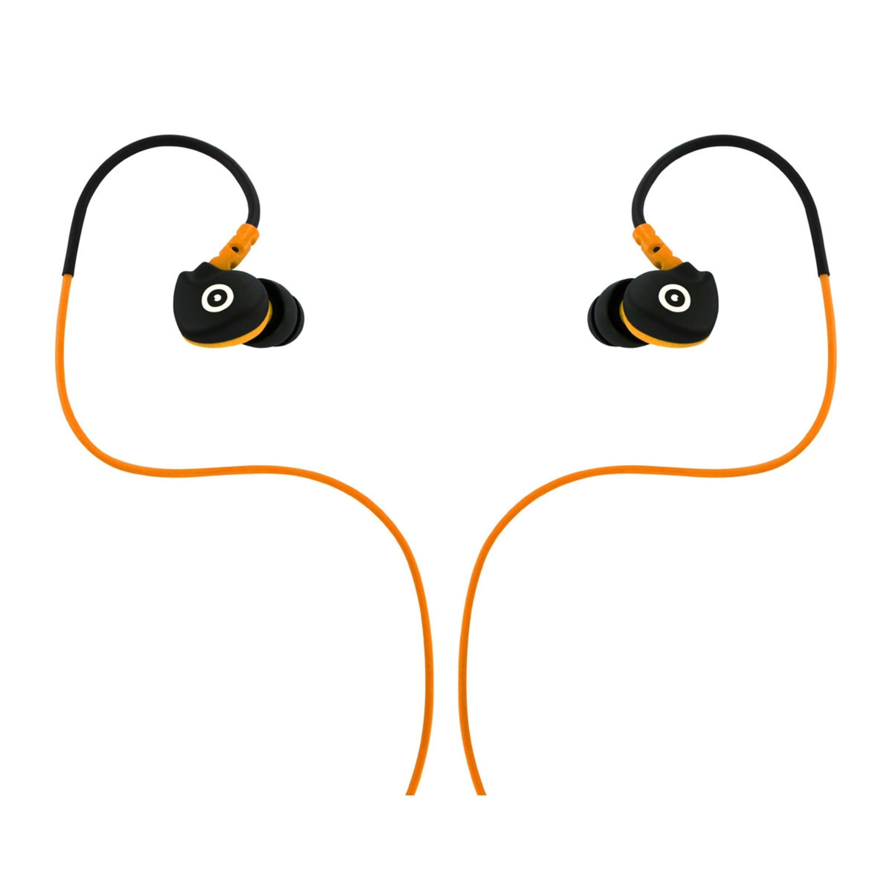 Muvit Auriculares Estéreo Con Micrófono 3,5mm Resistente Al Sudor Negro/naranja