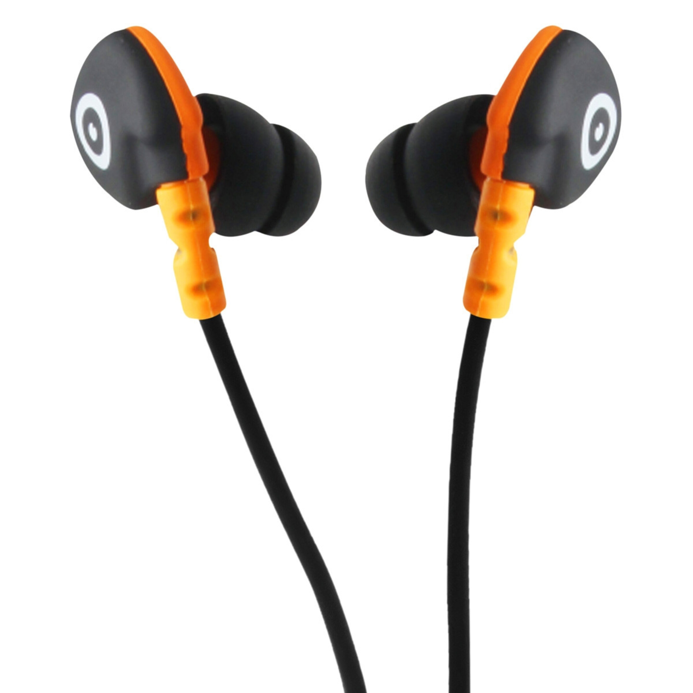 Muvit Auriculares Estéreo Con Micrófono 3,5mm Resistente Al Sudor Negro/naranja