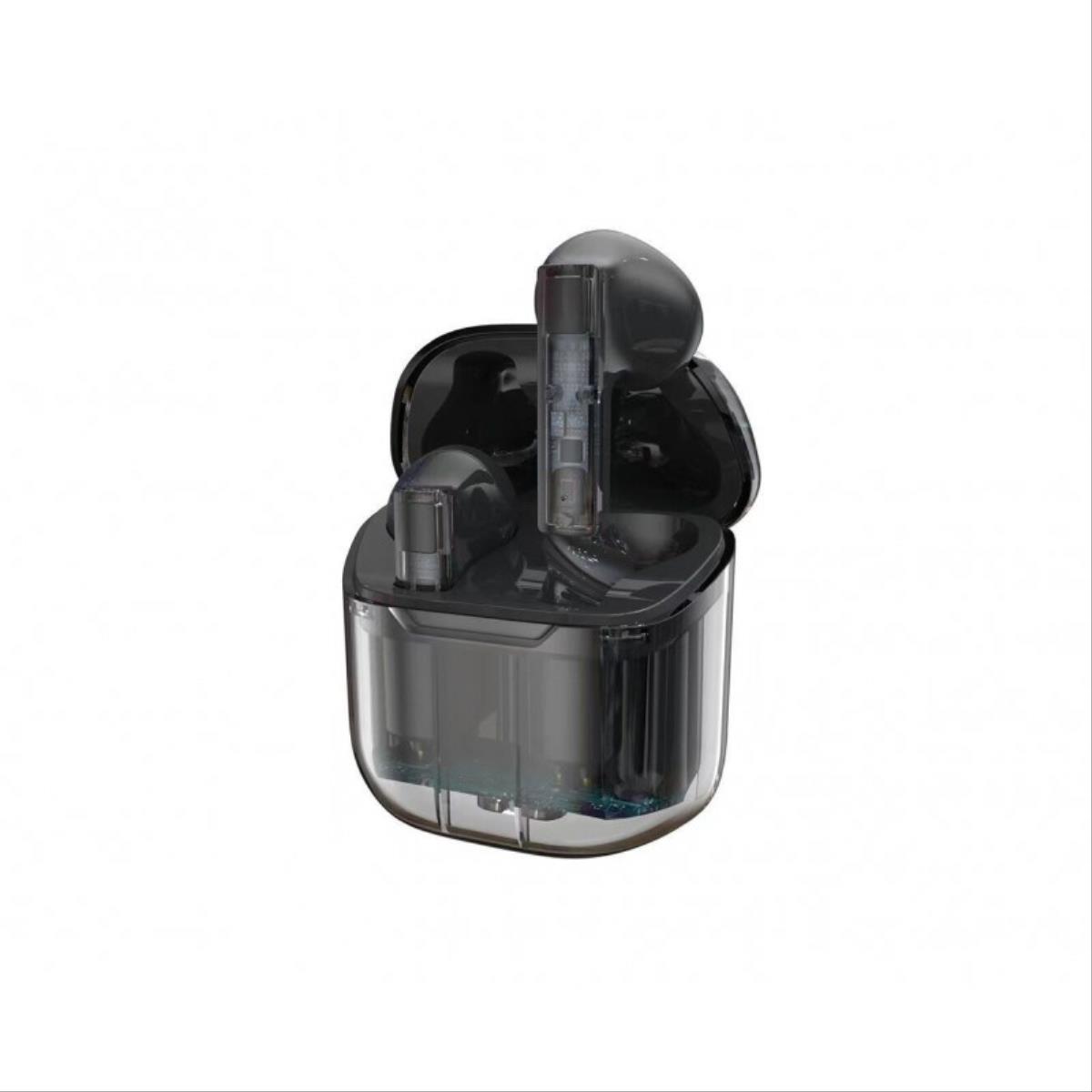 Auriculares Inalámbricos  Smartek Bluetooth 5,0 Transparentes Con Base De Carga - negro - 