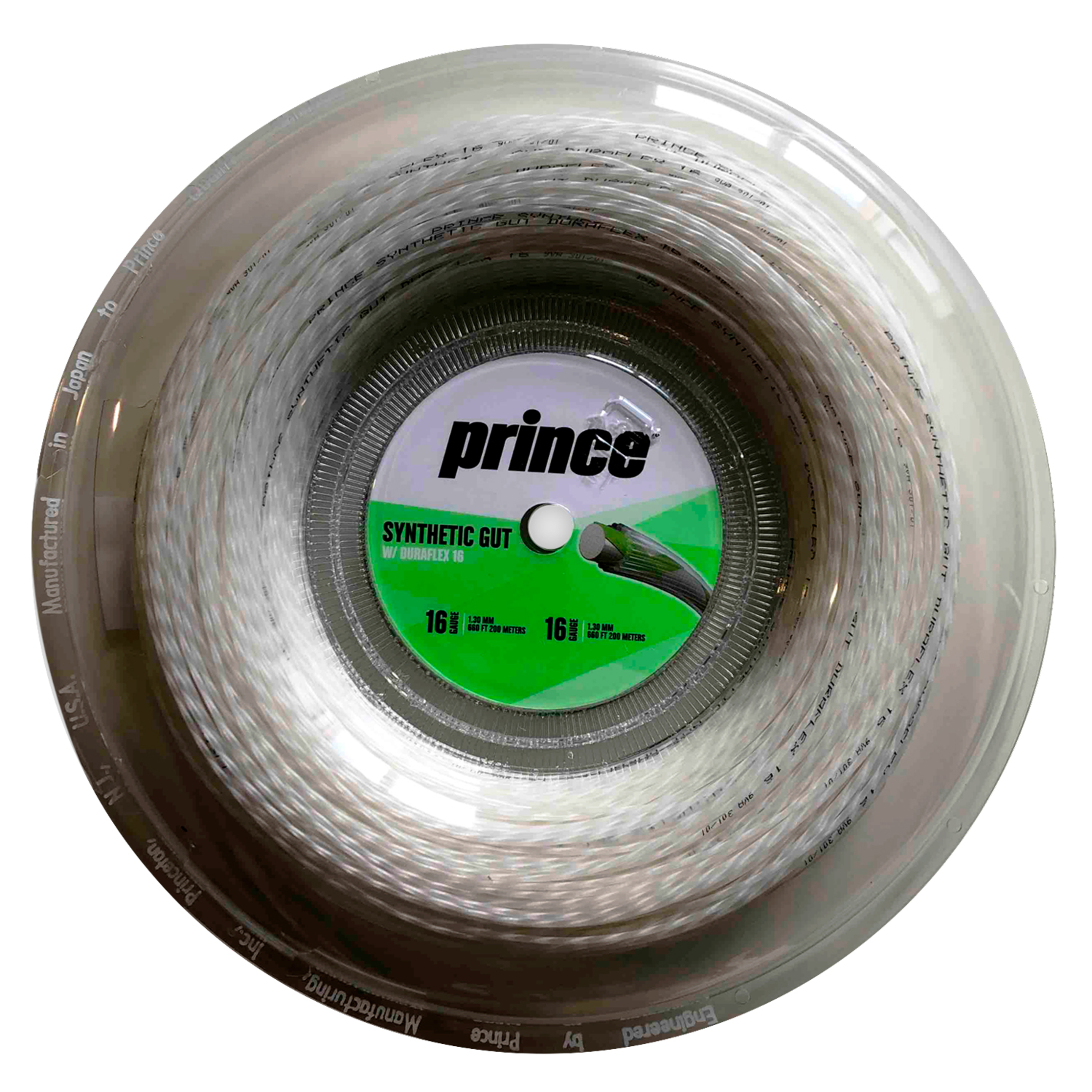 Cordaje De Tenis Prince Synthetic Gut W/ Duraflex 16 (1.30 Mm) (200m) - blanco - 