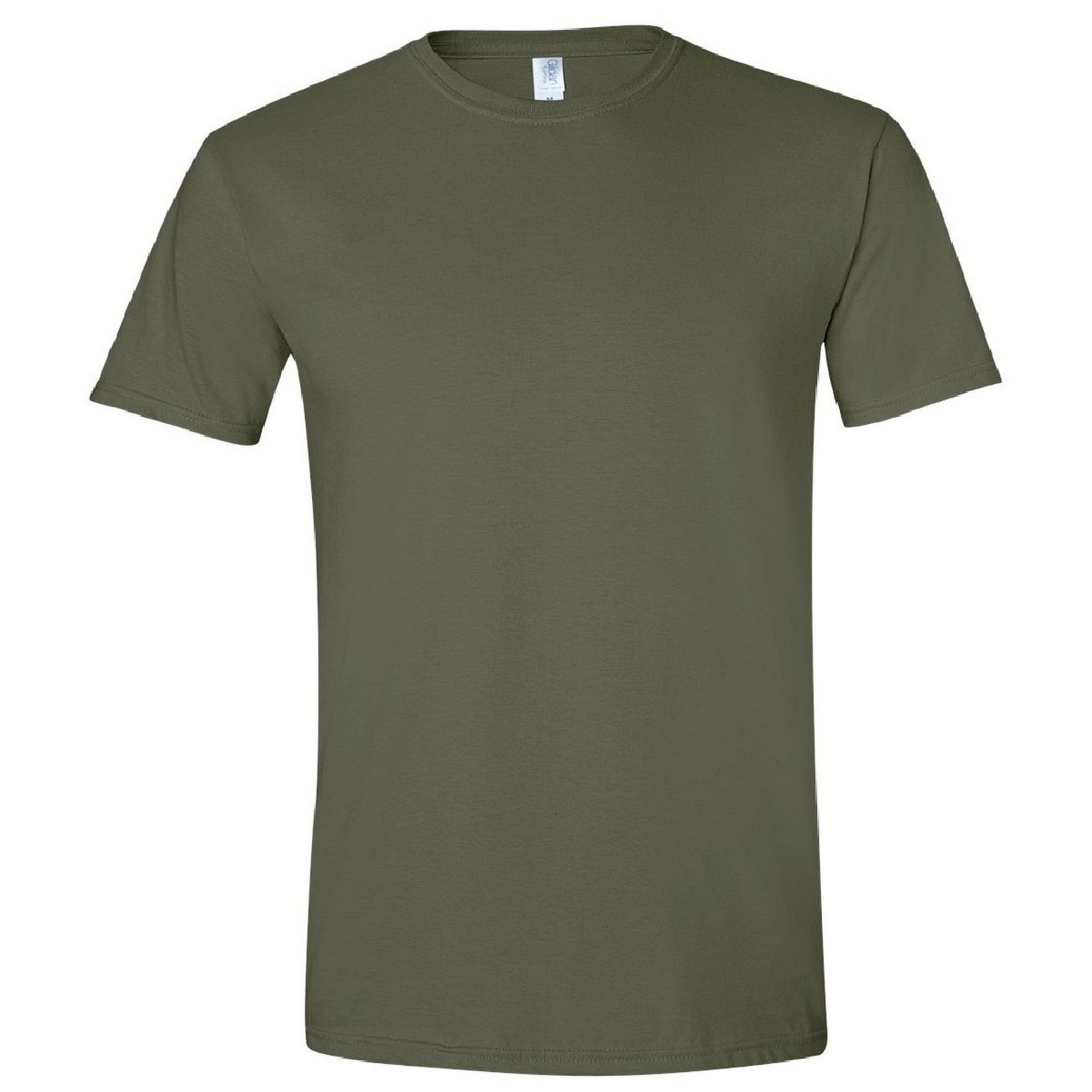 Camiseta De Manga Corta Suave Básica 100% Algodón Gordo Gildan - verde-militar - 