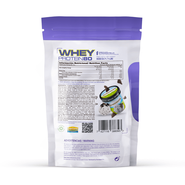 Whey Protein80 - 500g De Mm Supplements Sabor Stracciatella