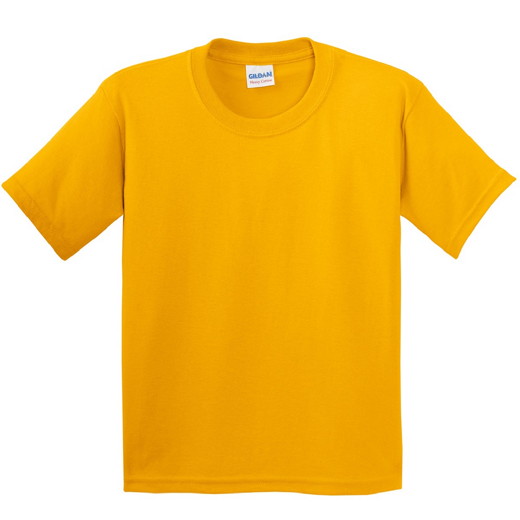 Camiseta Básica De Manga Corta Con Algodón Grueso (paquete De 2) - dorado - 