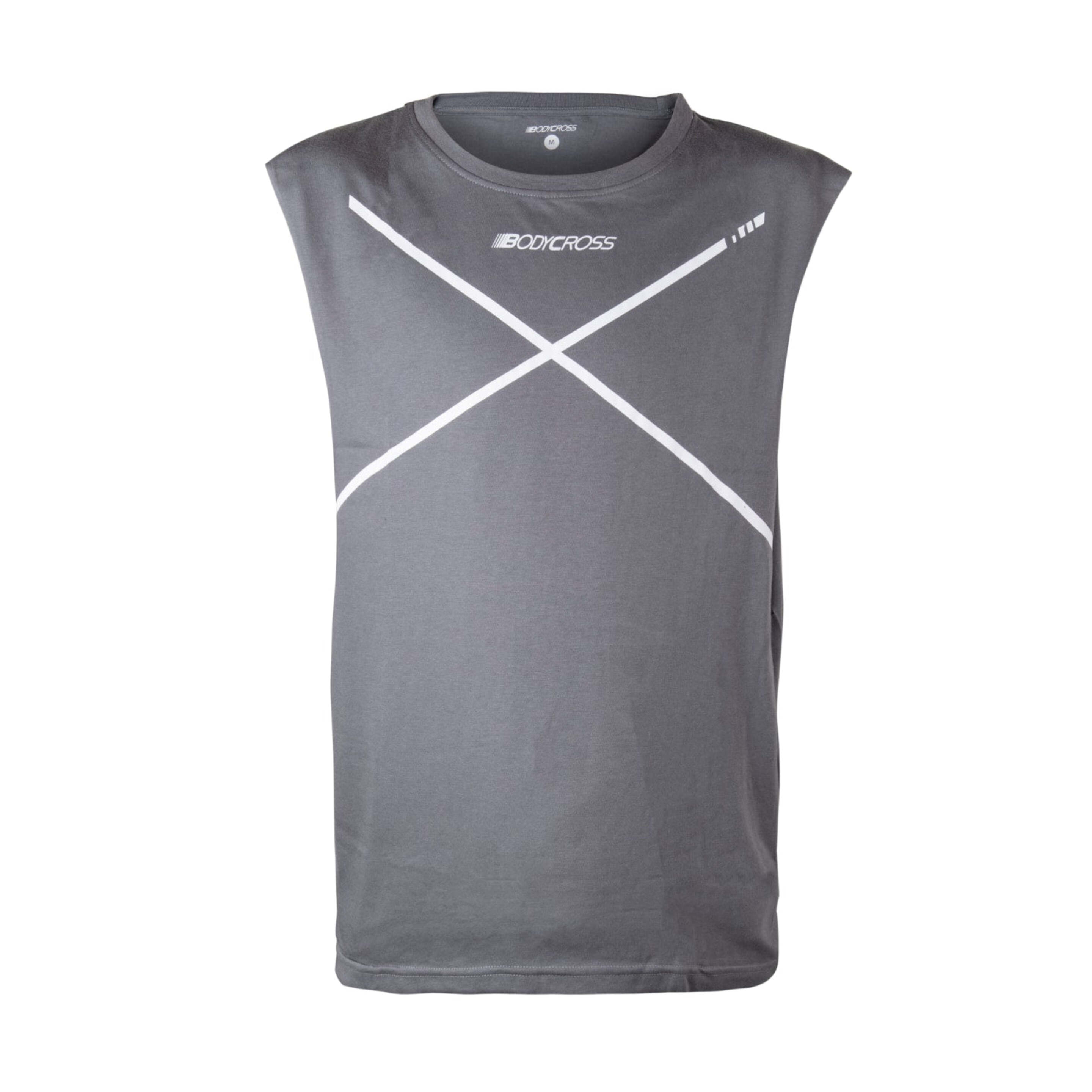 Camiseta Deportiva Bodycross Bryton - Gris - Bryton-grey/white-l  MKP