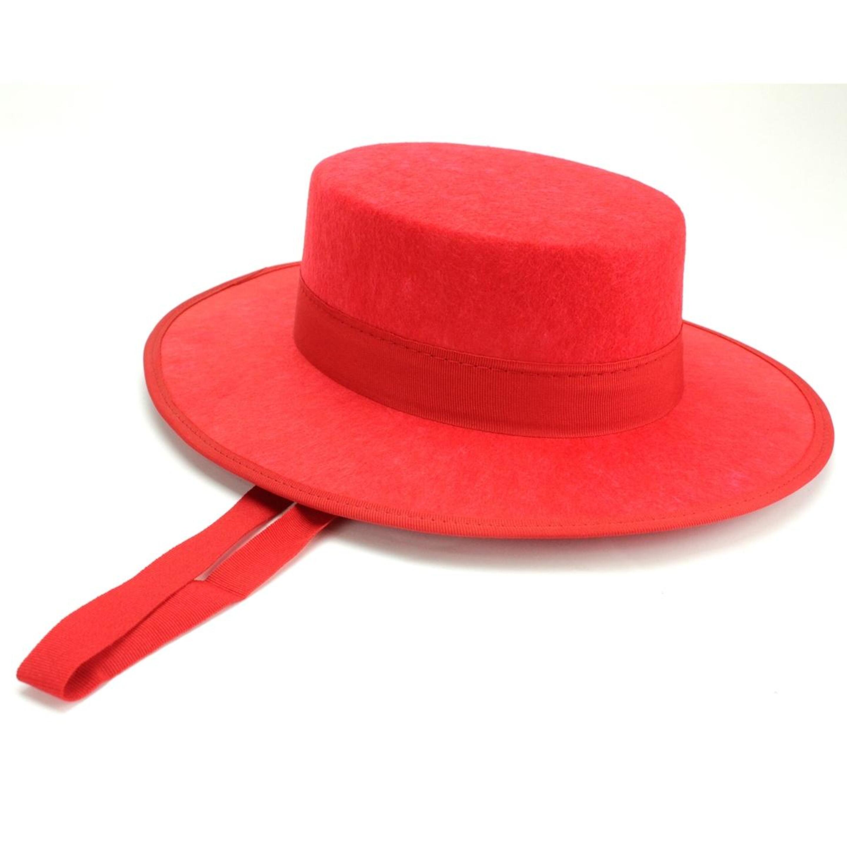 Sombrero Cordobés De Fieltro - Rojo  MKP