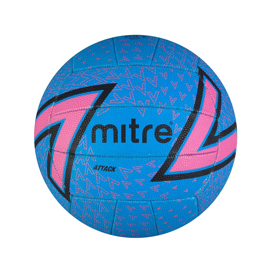 Balón Netball 18 Paneles Mitre Attack - azul - 
