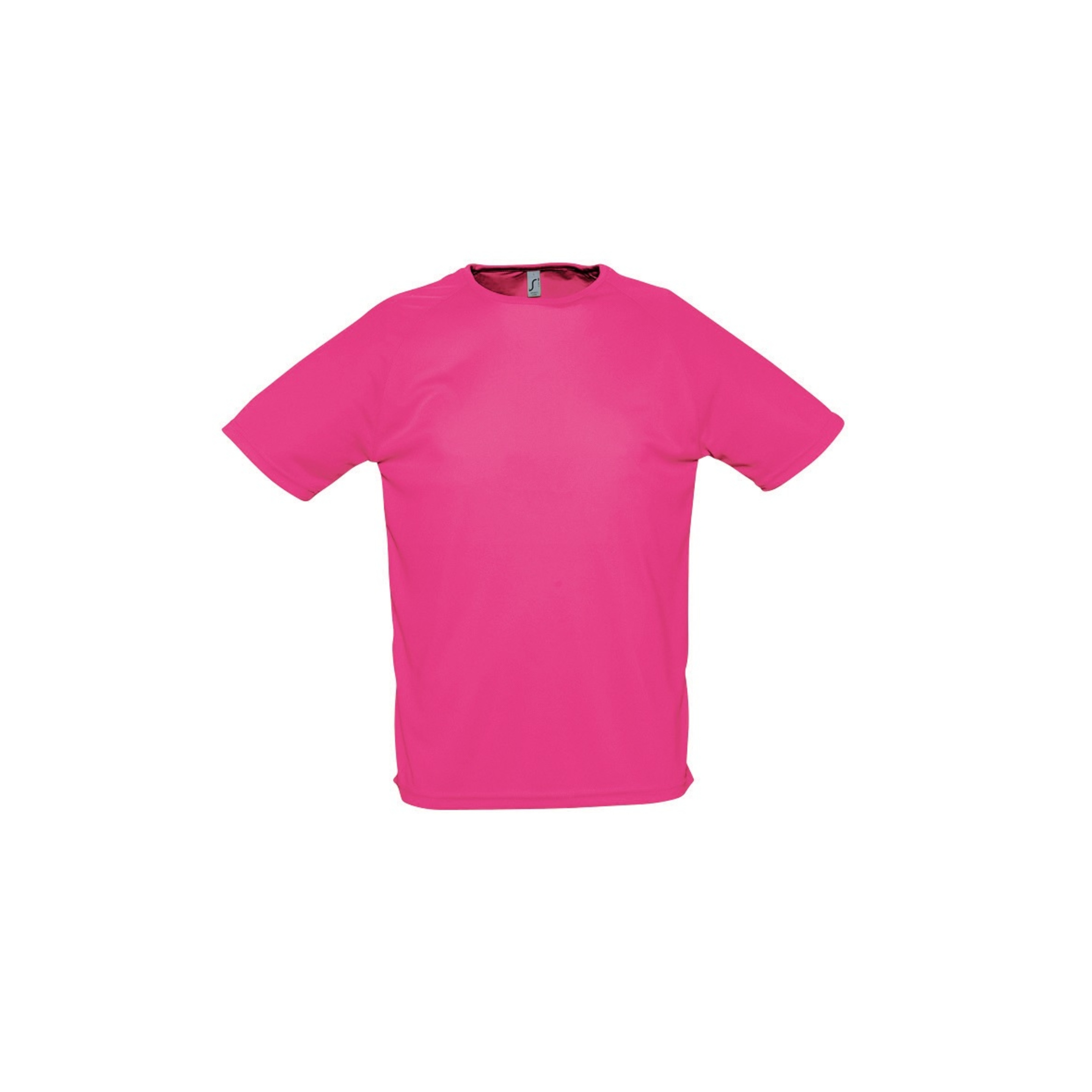 Camiseta Sporty Unisex Homens Raglan Sleeve - rosa - 