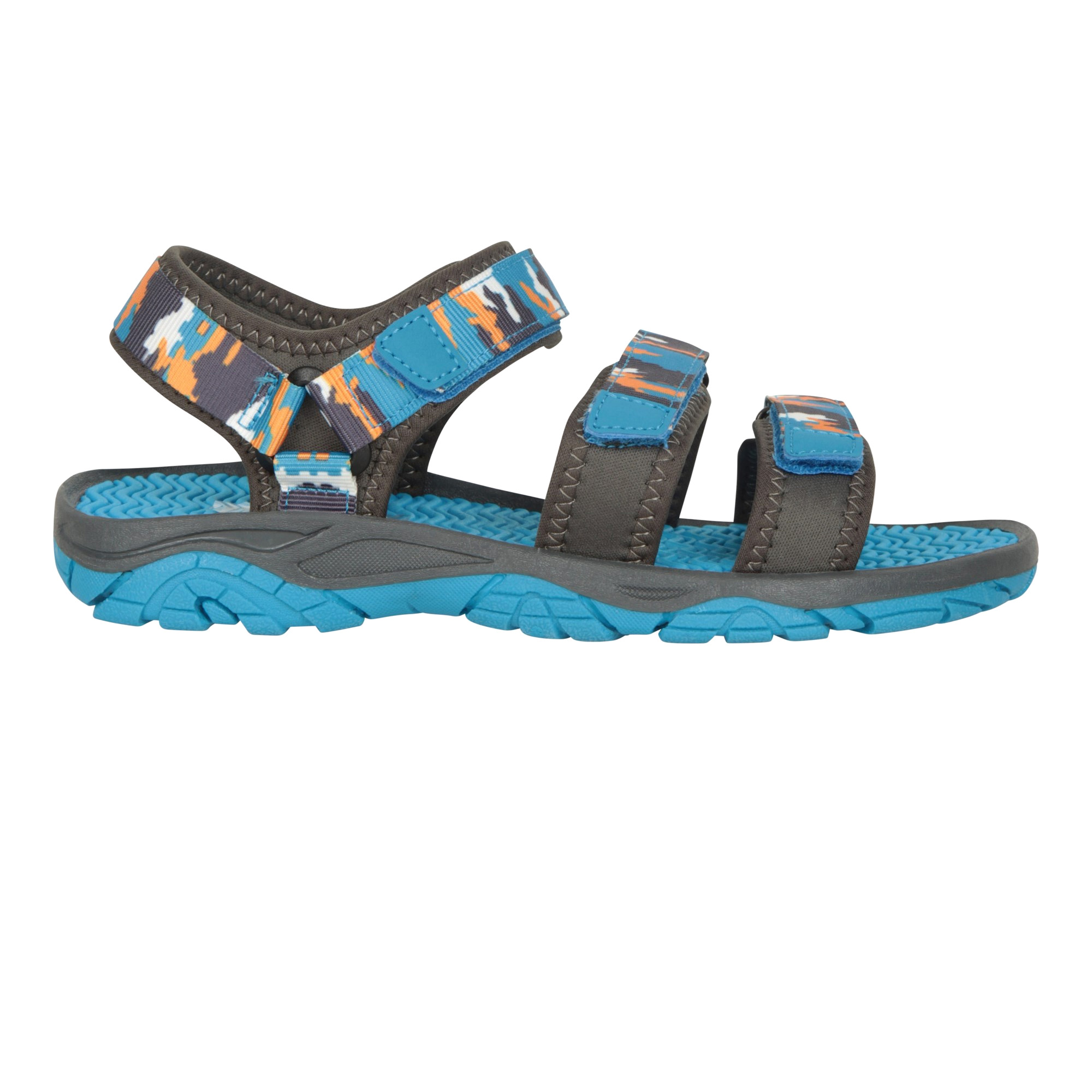 Sandálias Com Tira De Fixação Por Toque Camouflage 3 Para /jovens Mountain Warehouse - azul - 