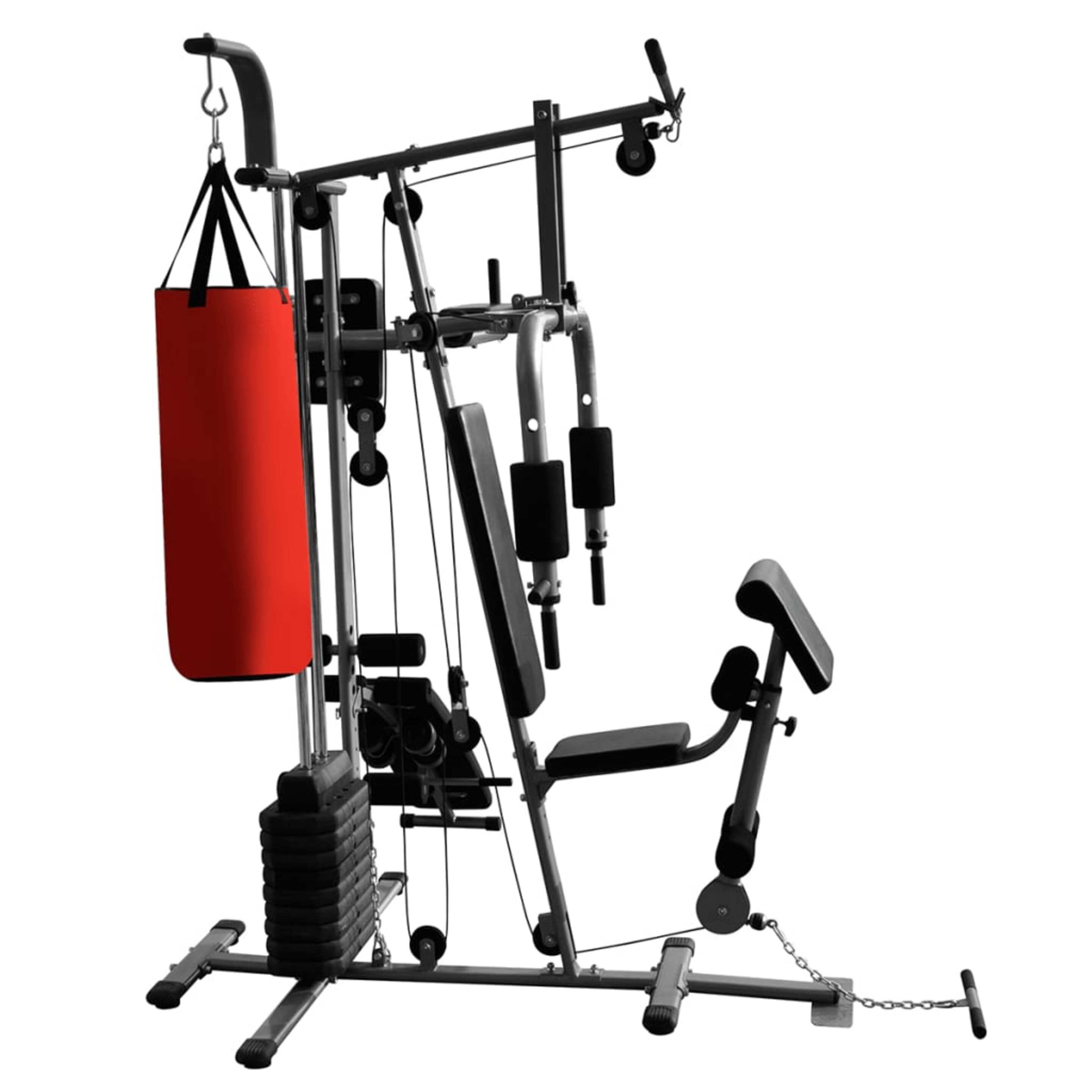 Vidaxl Equipamento Ginásio C/ Saco Boxe Para Casa Multifuncional 65 Kg