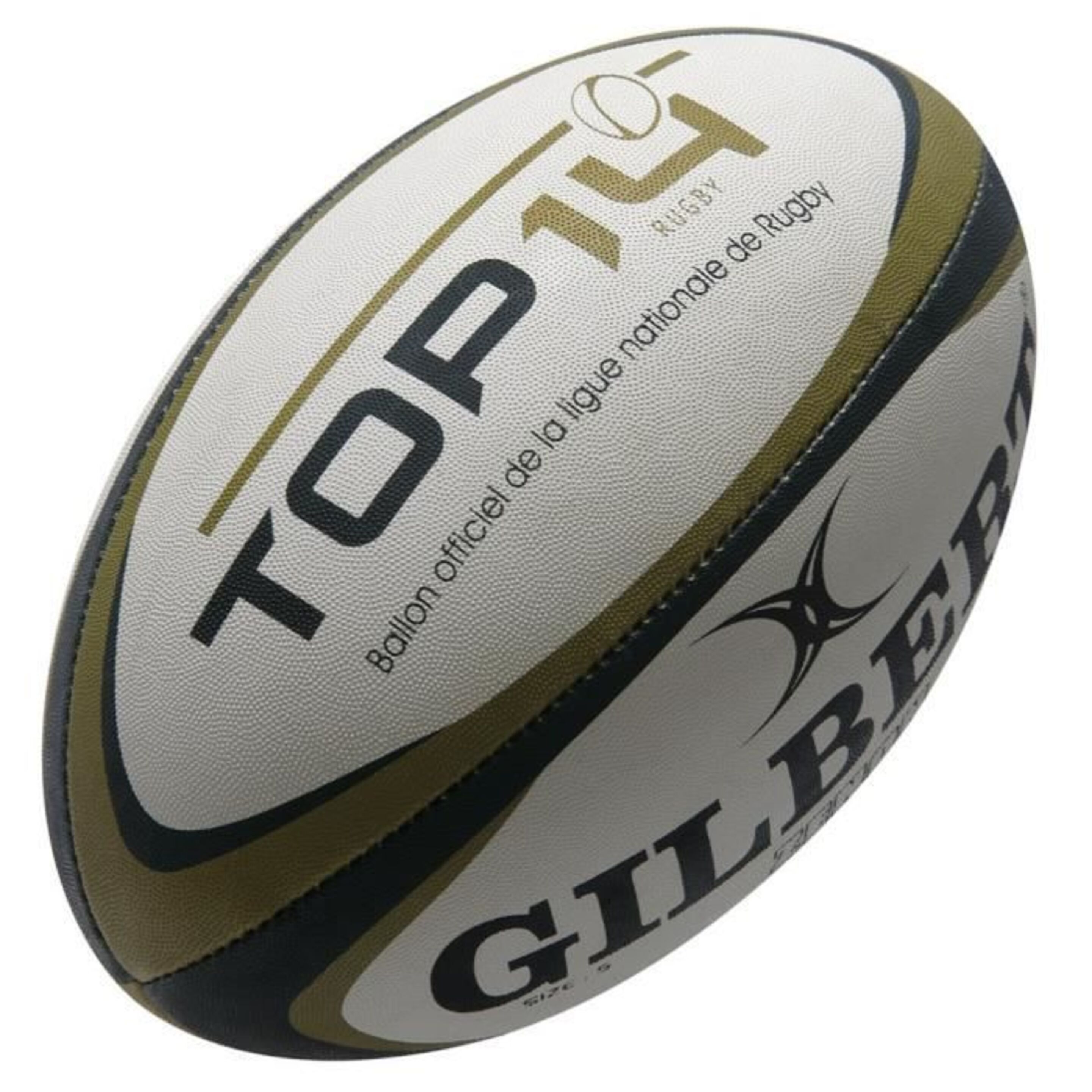 Mini Balón De Rugby Gilbert Réplica Top 14 - Blanco  MKP