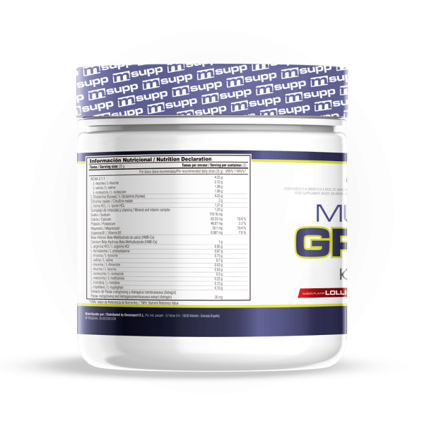 Mg Amino Muscle Grow - 500g De Mm Supplements Sabor Lollipop