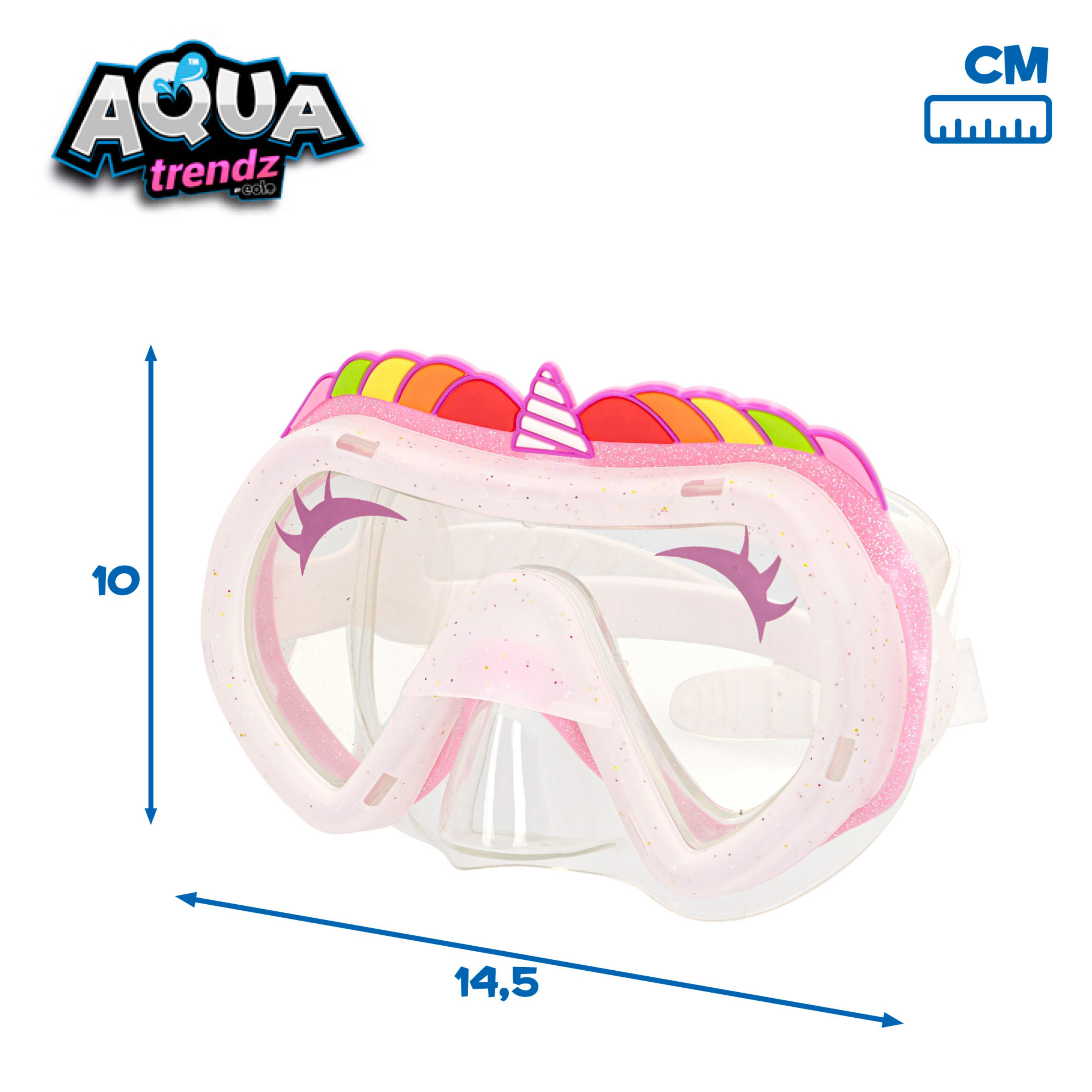 Máscara De Buceo Y Lanzador De Agua Unicornio Aqua Trendz - Multicolor  MKP