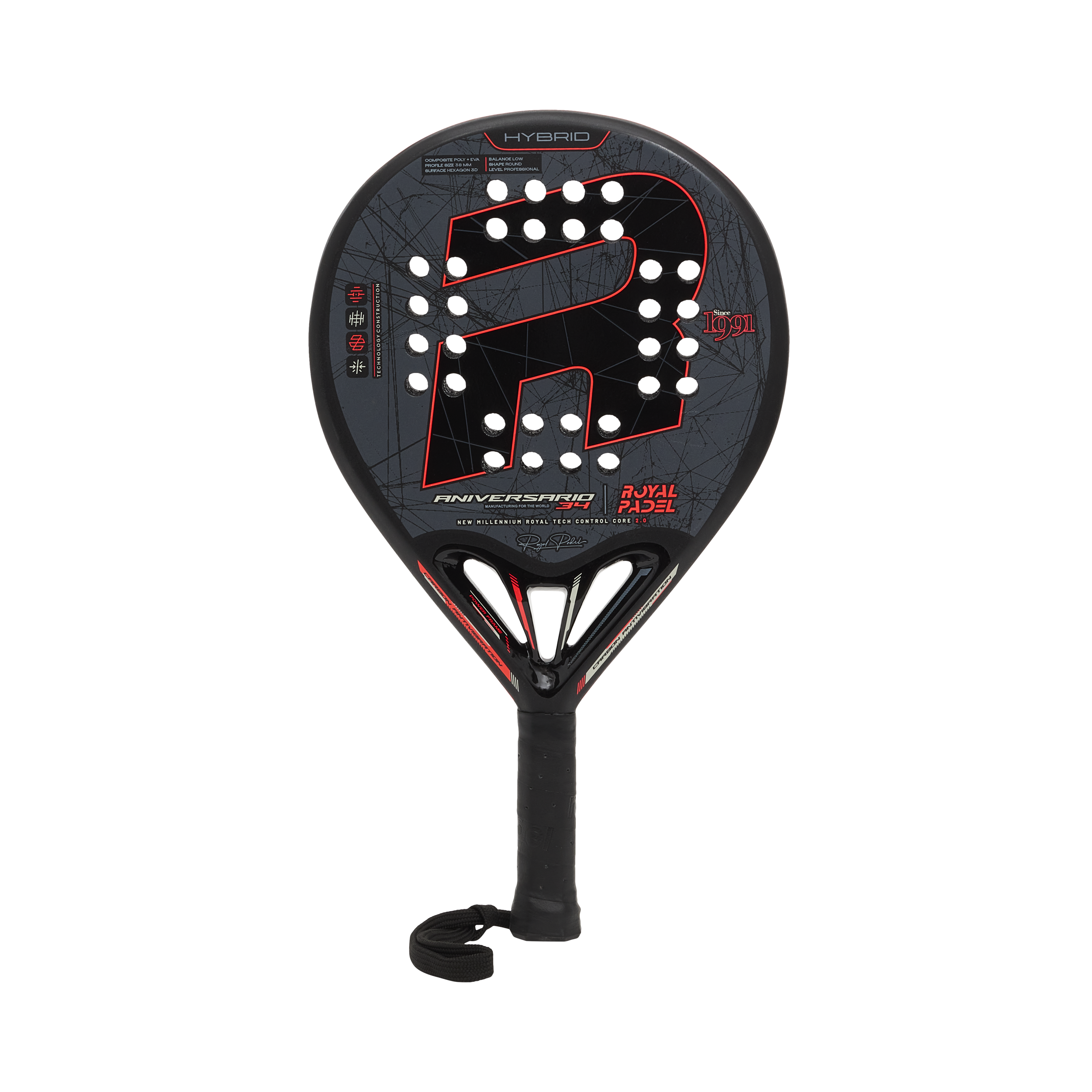 Pala De Padel Royal Padel 34 Aniversary Hybrid 2024