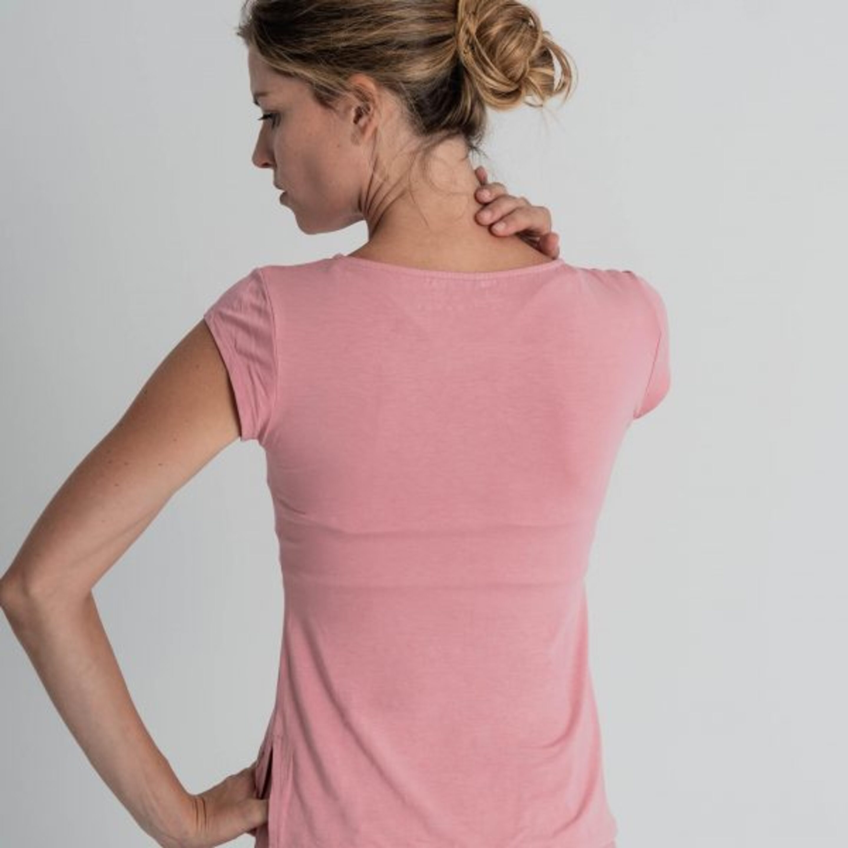 Camiseta Básica Rosa Para Yoga  Bianca Caviró Sport