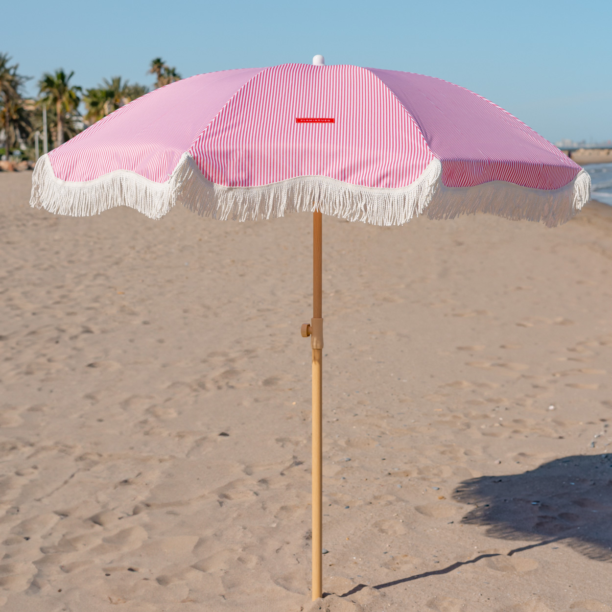 Guarda-sol De Praia De Jardim Upf50+ Flamingueo Altura Regulável