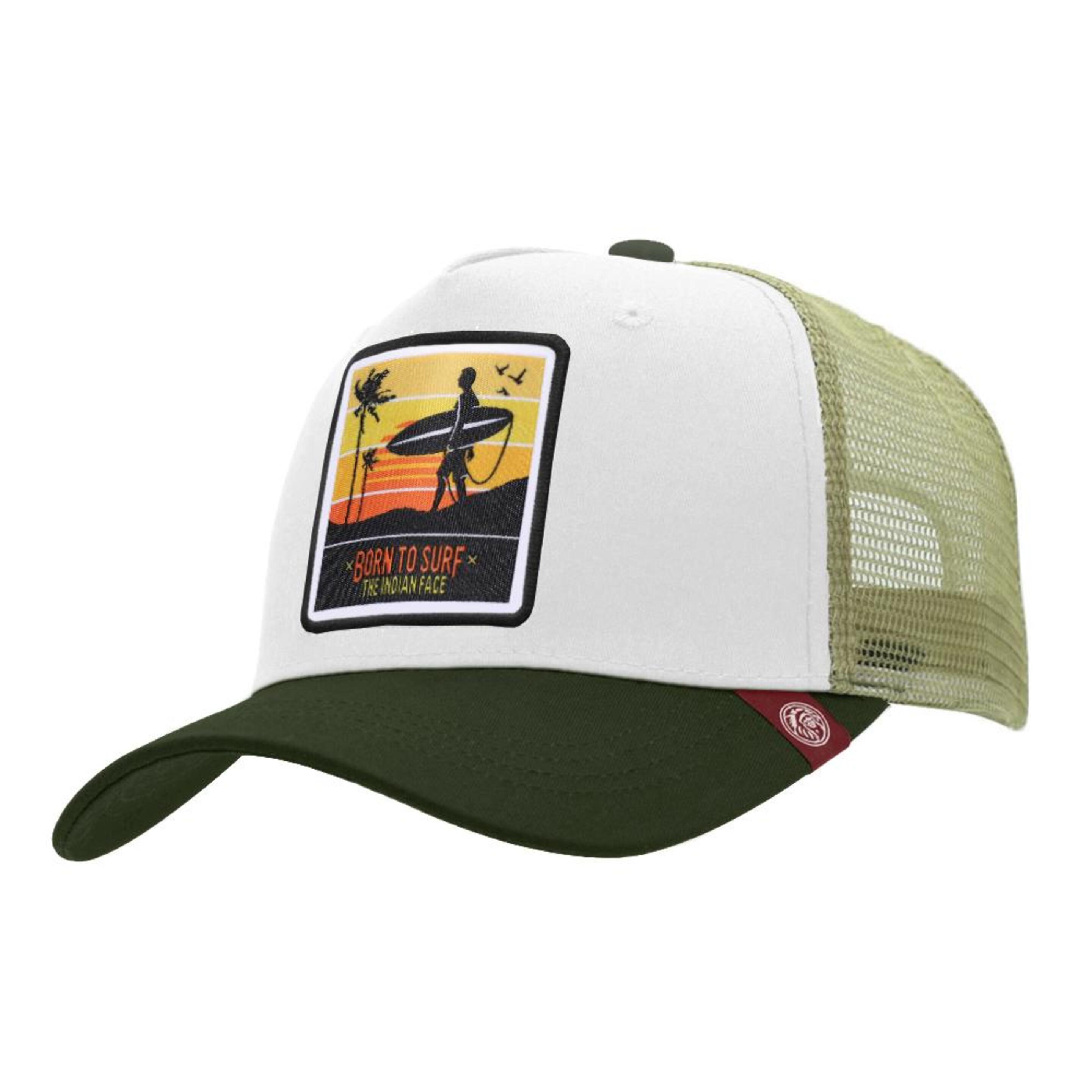 Gorra Trucker Born To Surf Blanca The Indian Face Para Hombre Y Mujer