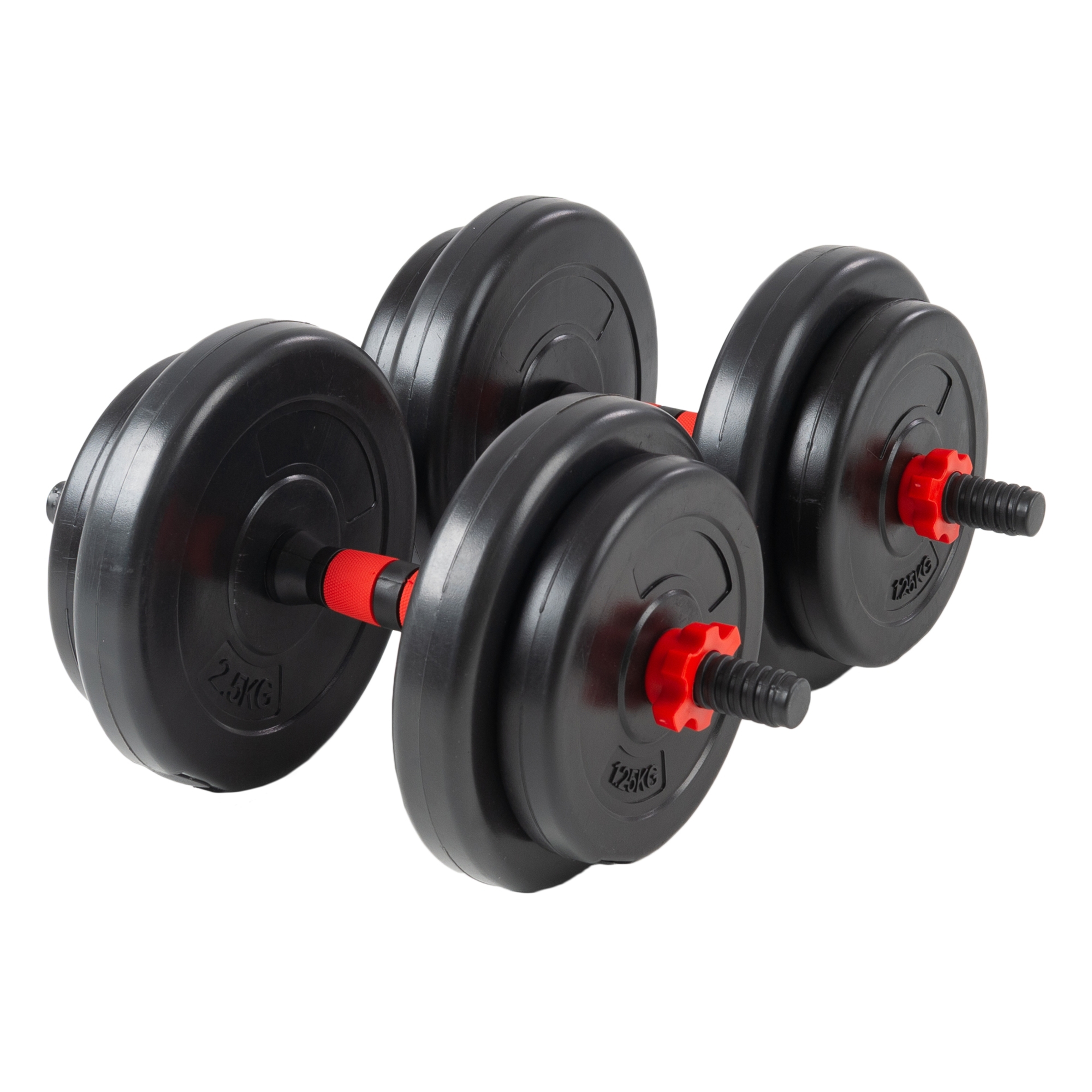 Mancuernas 15 Kg Bíceps Pectoral Fitness 4x 2,5kg / 4x 1,25kg Vinilo