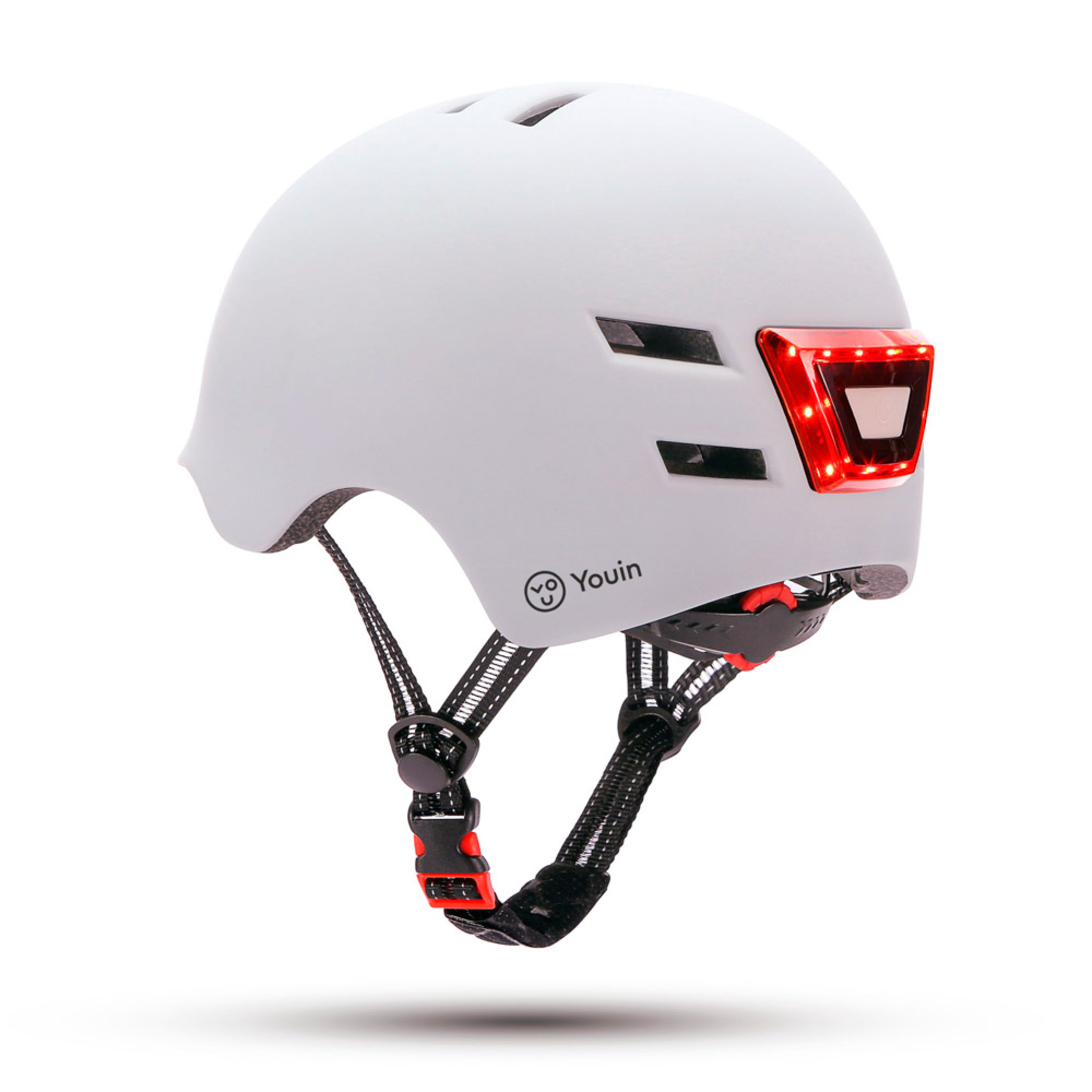 Casco Youin Con Luces Led Frontal Y Trasera Ajustable - Led Frontal Y Trasera Y Ajustable.  MKP