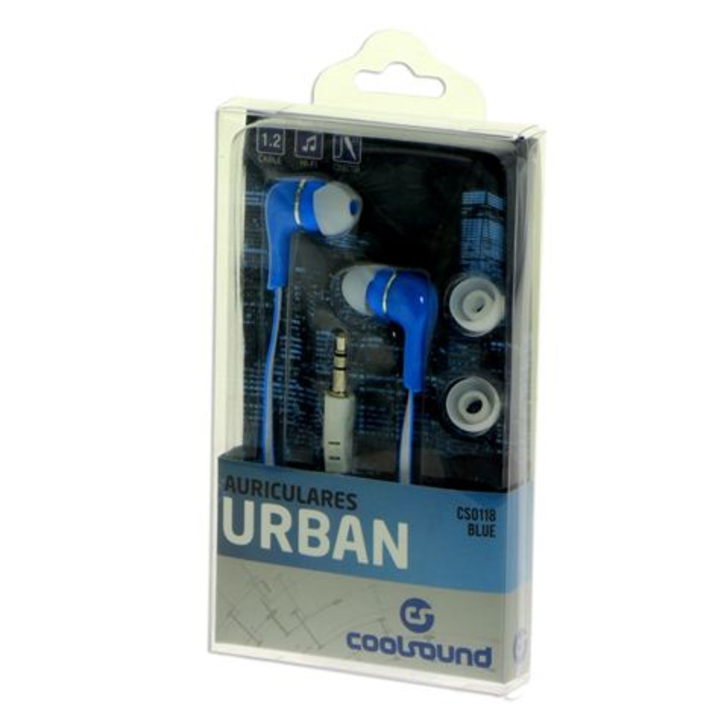 Auriculares Urban In-ear Azul Coolsound - Azul  MKP