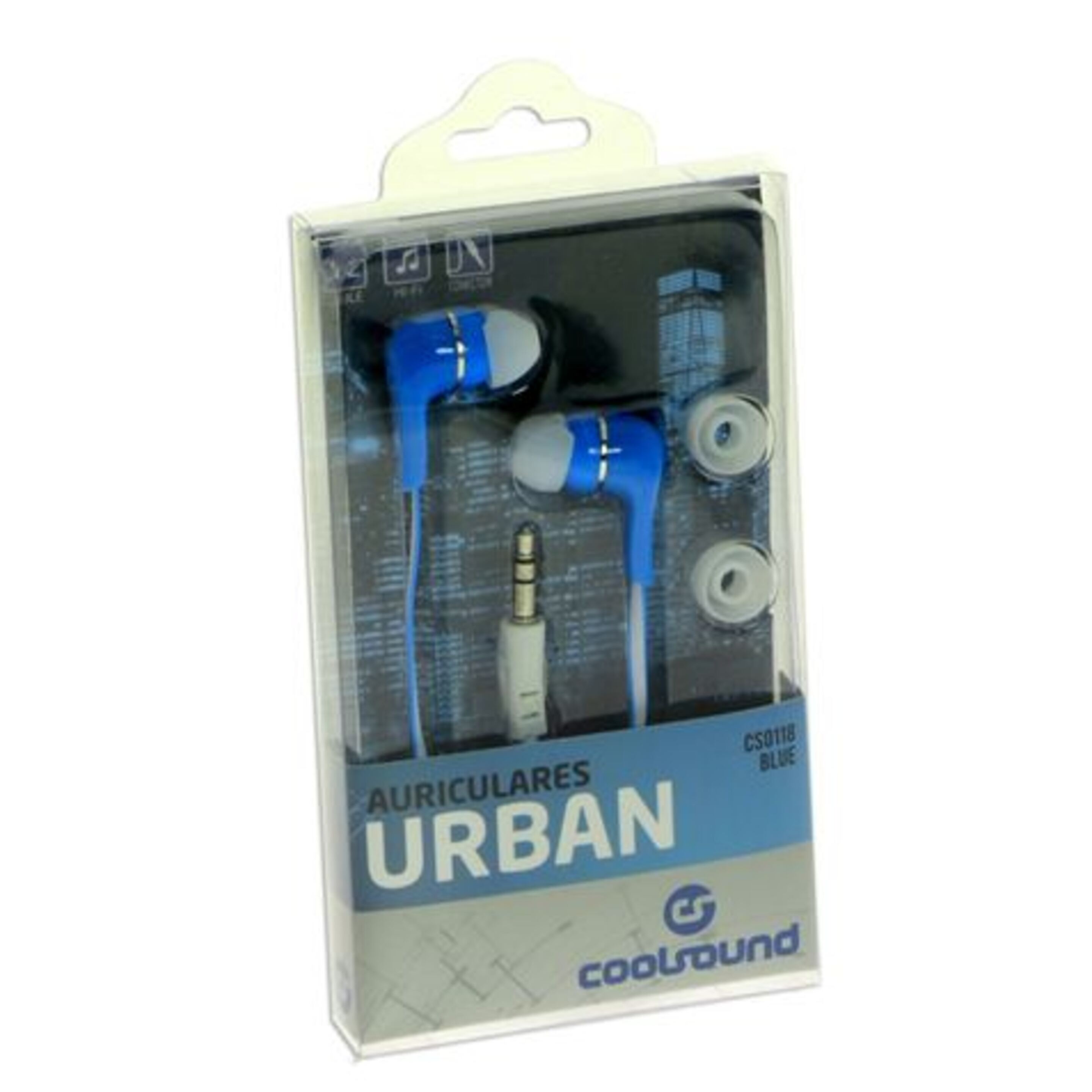 Auriculares Urban In-ear Azul Coolsound