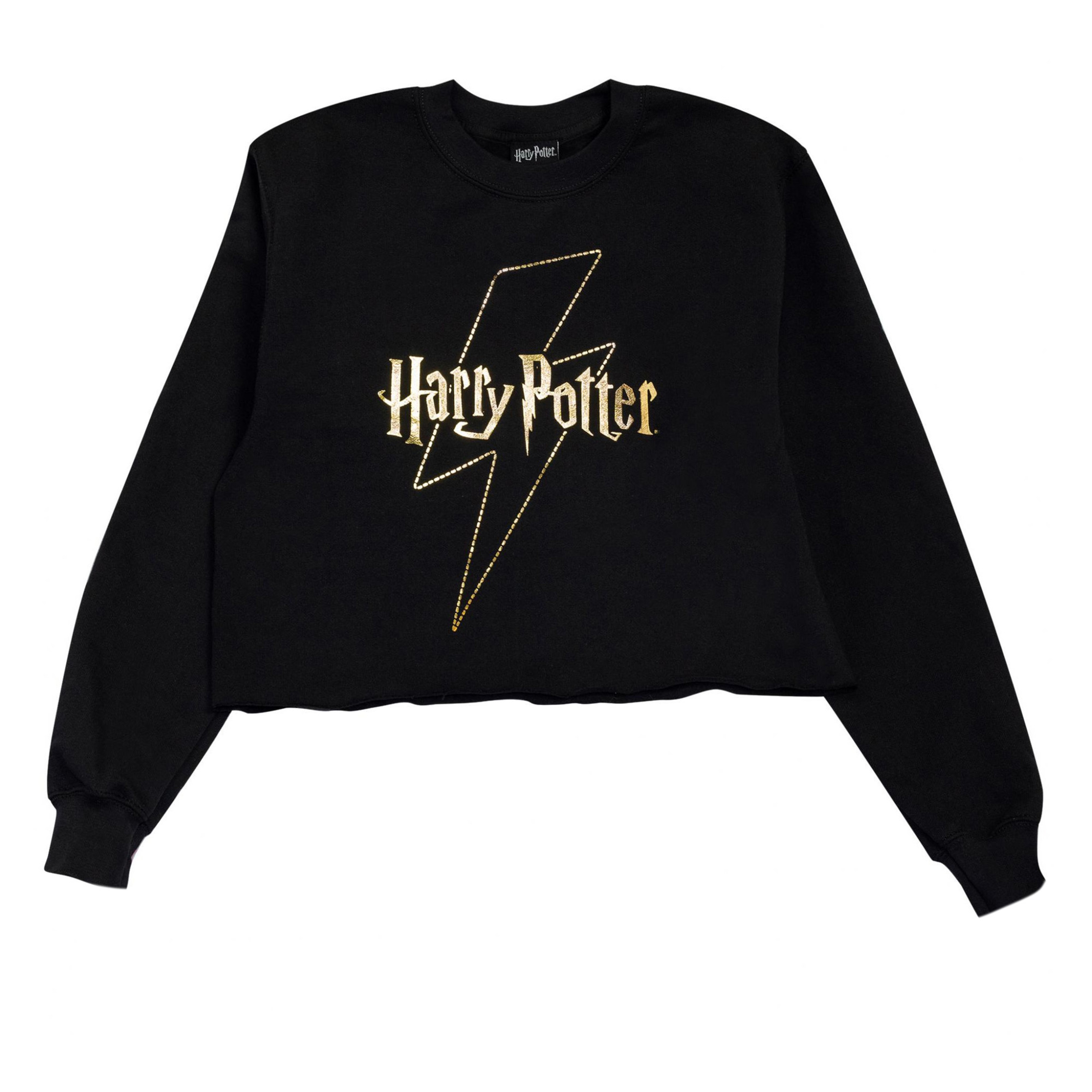 Camisa De Suor Mulher/ladies Lightning Bolt Crop Sweatshirt Harry Potter