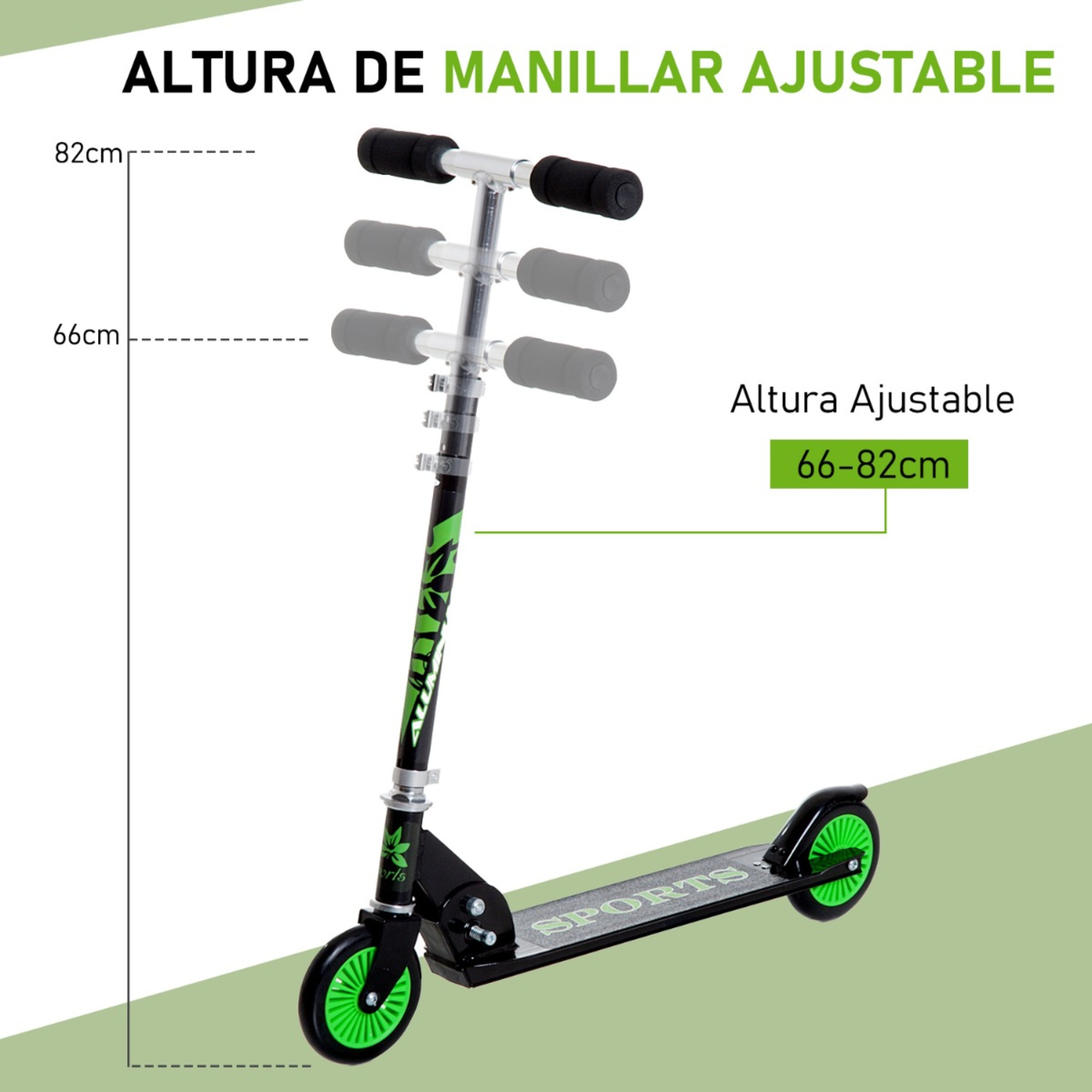 Patinete Scooter Homcom Plegable