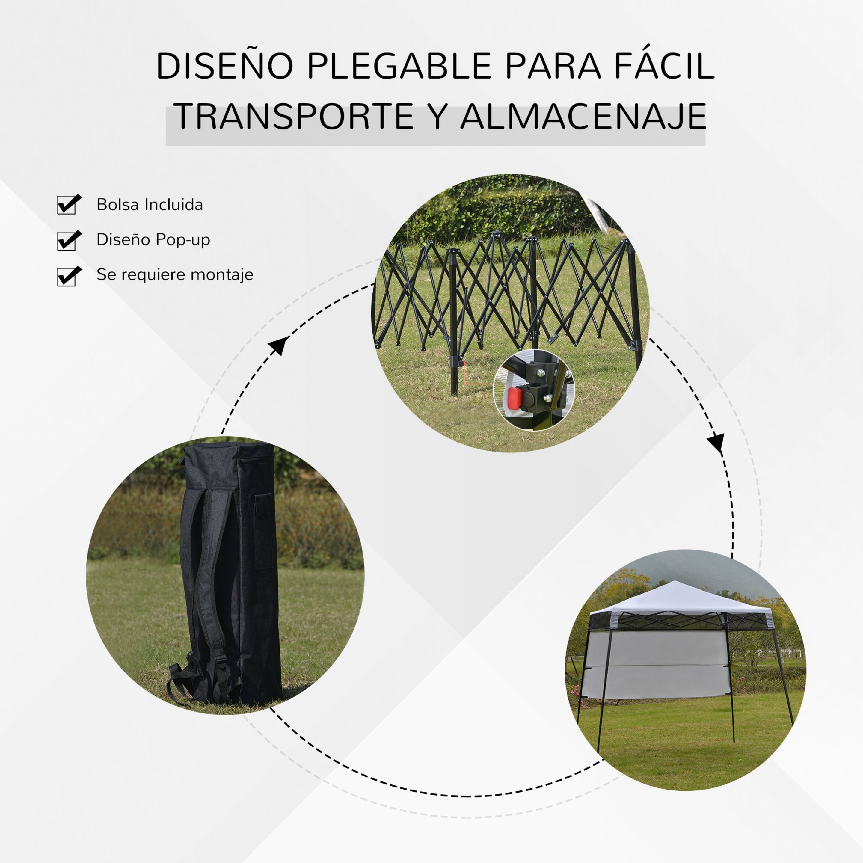 Carpa Plegable Camping Outsunny