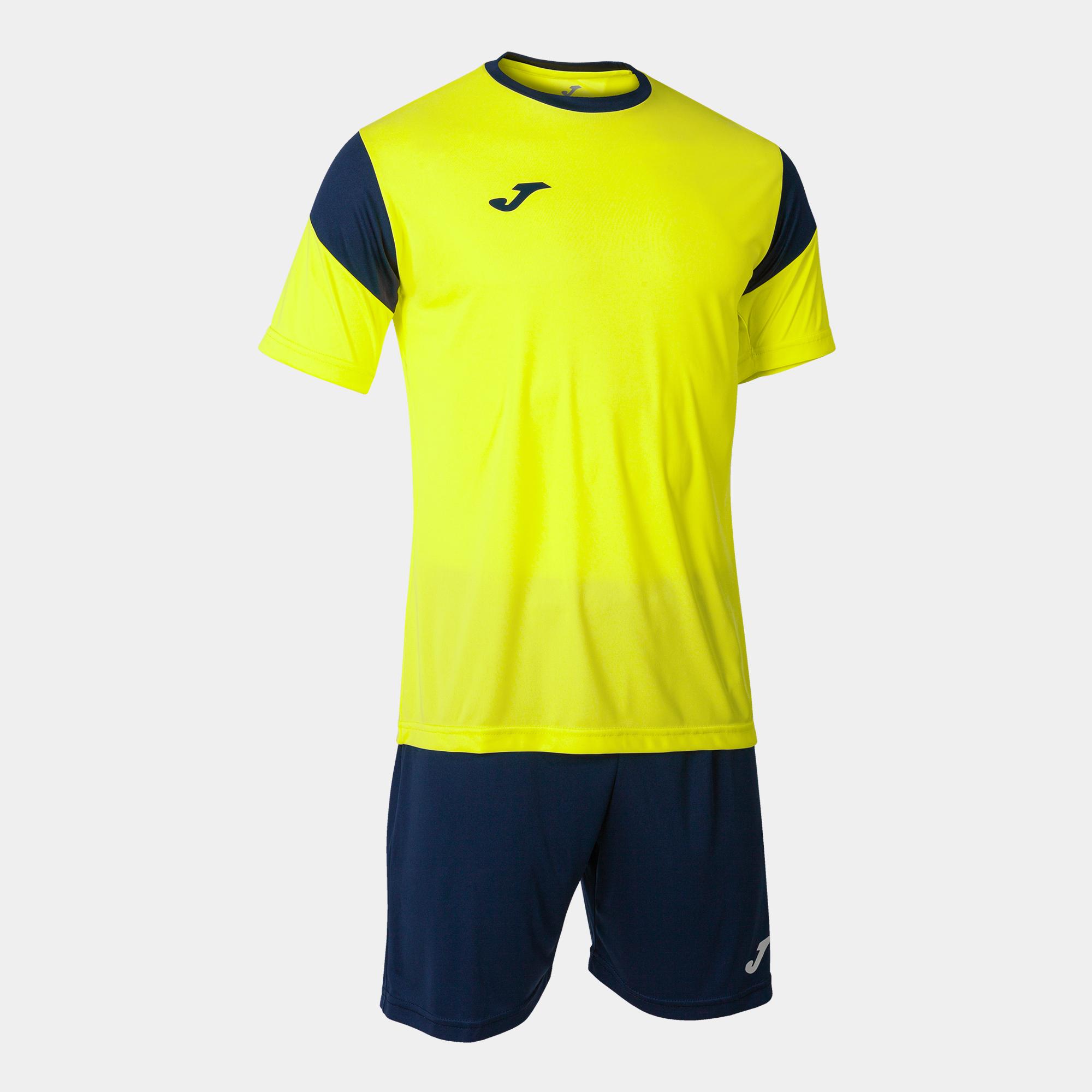 Conjunto Joma Phoenix Amarelo Fluorescente Azul Marinho