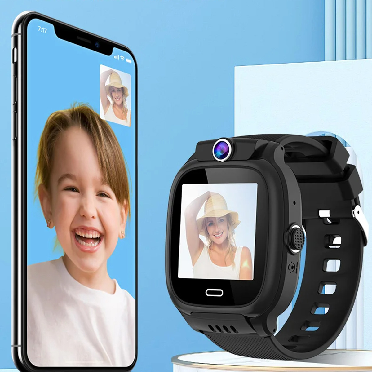 Smartwatch Relógio Inteligente Klack Para Crianças Com Gps Localizador E Comunicação 4g - Preto
