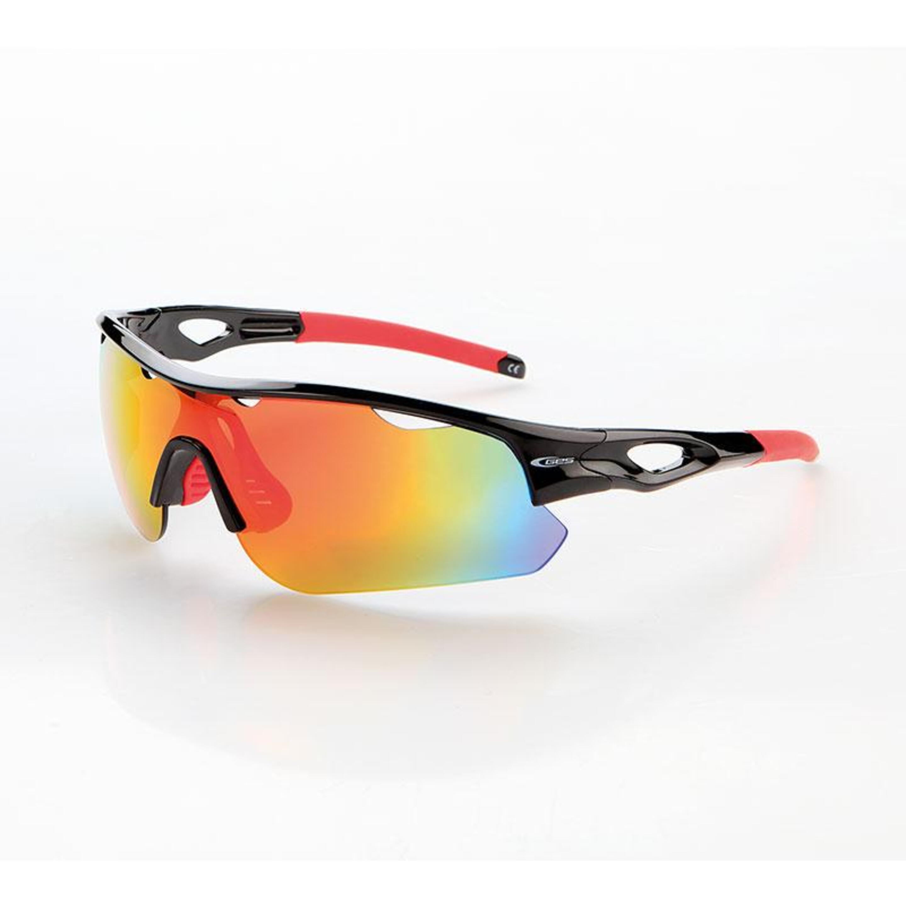 Gafas Ges 3 Lentes - Negro/Rojo - Ciclismo Y Running  MKP