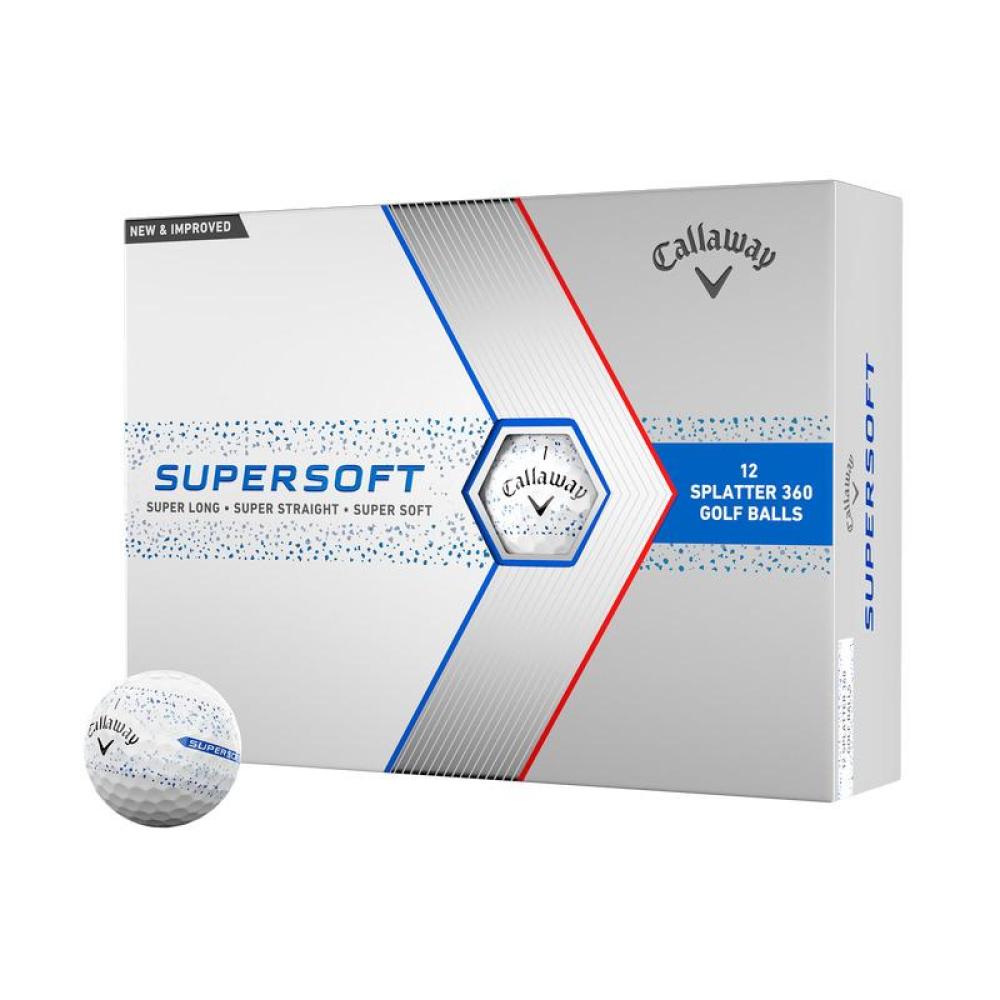 Caixa De 12 Bolas De Golfe Callaway Supersoft Splatter 360 | Sport Zone MKP