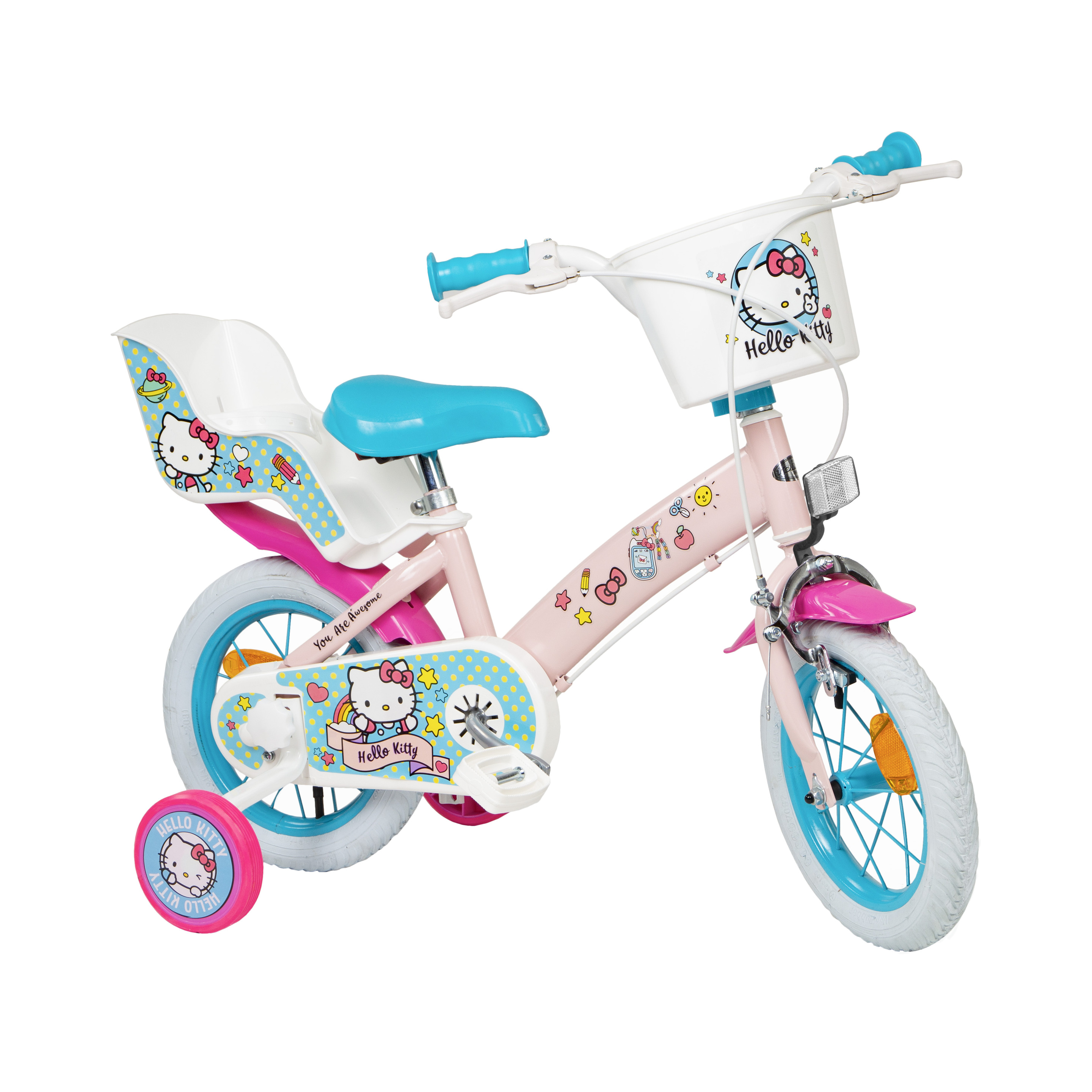 Bicicleta 12" Hello Kitty - rosa - 