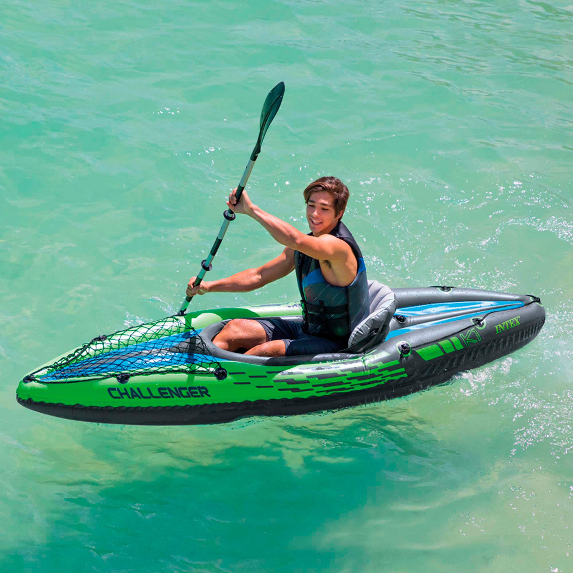 Kayak Hinchable Intex Challenger K1 & 1 Remo