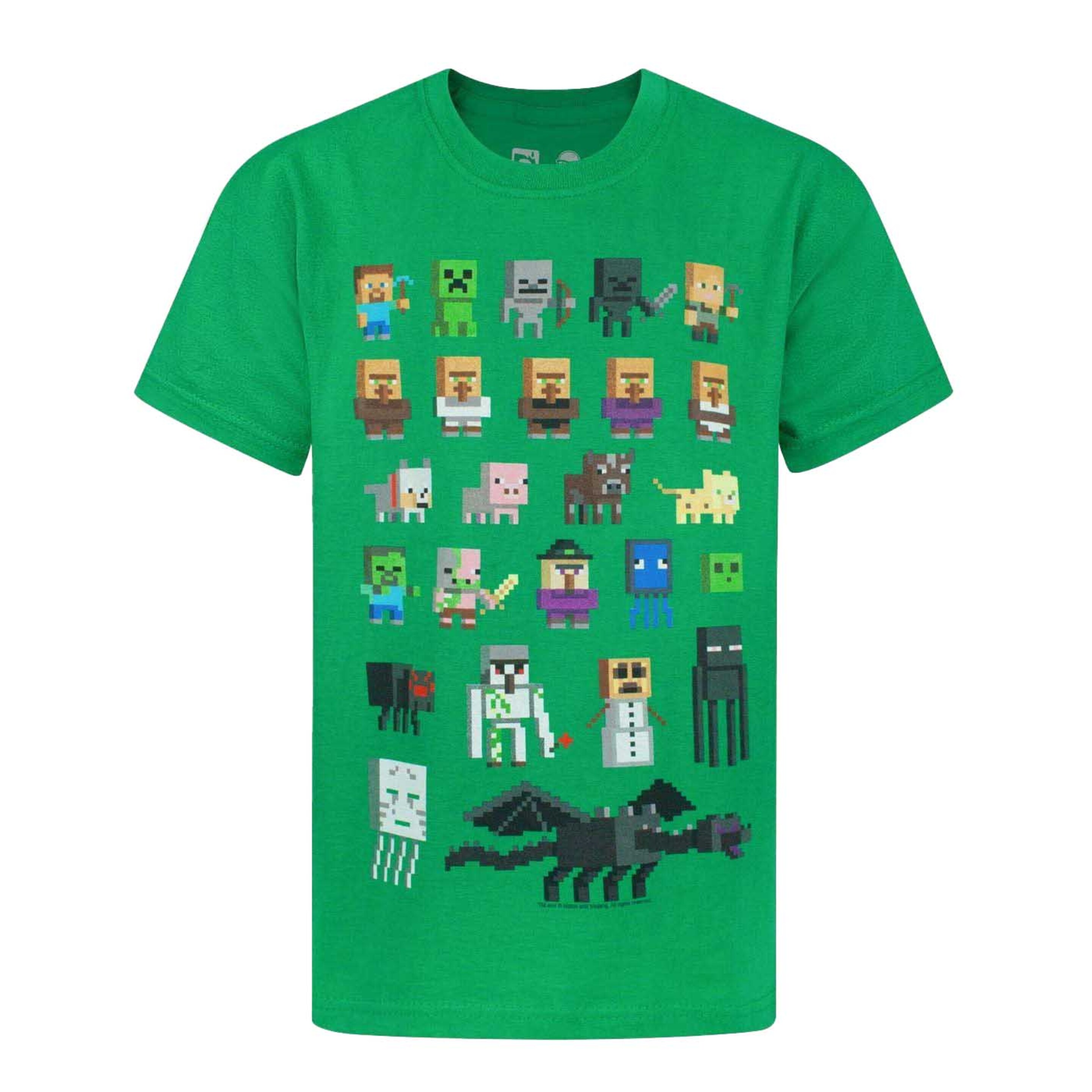 Camiseta Oficial Diseño Personajes Sprites Minecraft