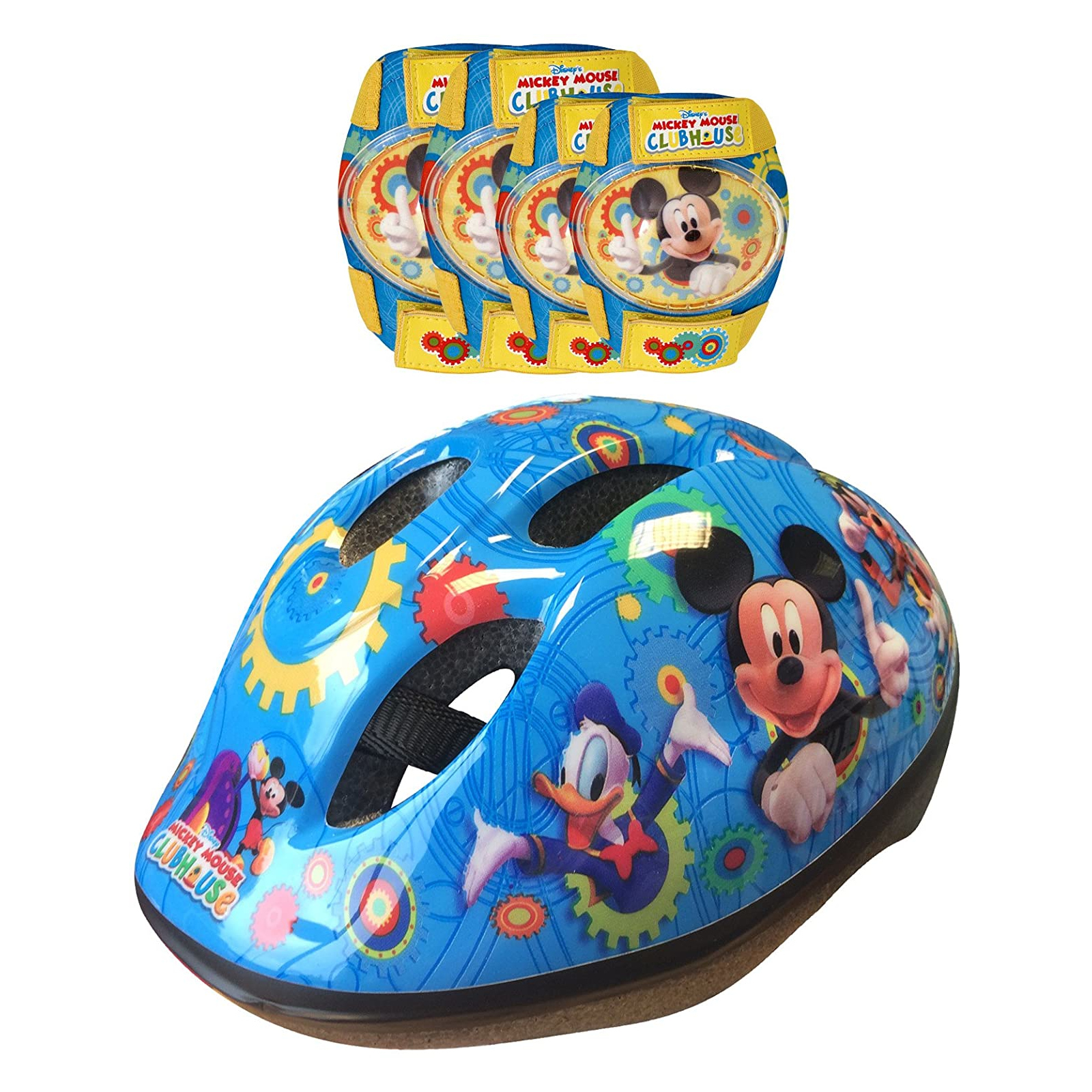 Capacete E Proteções Criança Mickey Mouse Tam. 53-56 Cm - azul - 