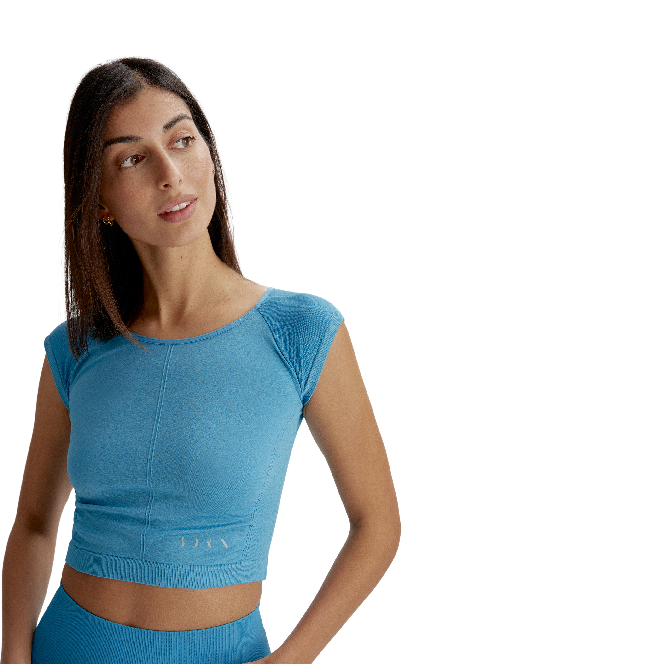 T-shirt Crop Born Living Yoga Halia - azul - 