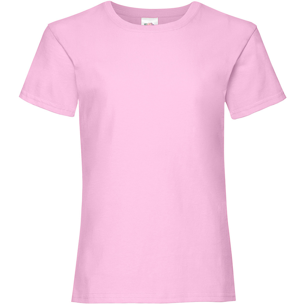 Camiseta Básica De Manga Corta 100% Algodón Primera Calidad Fruit Of The Loom - rosa - 